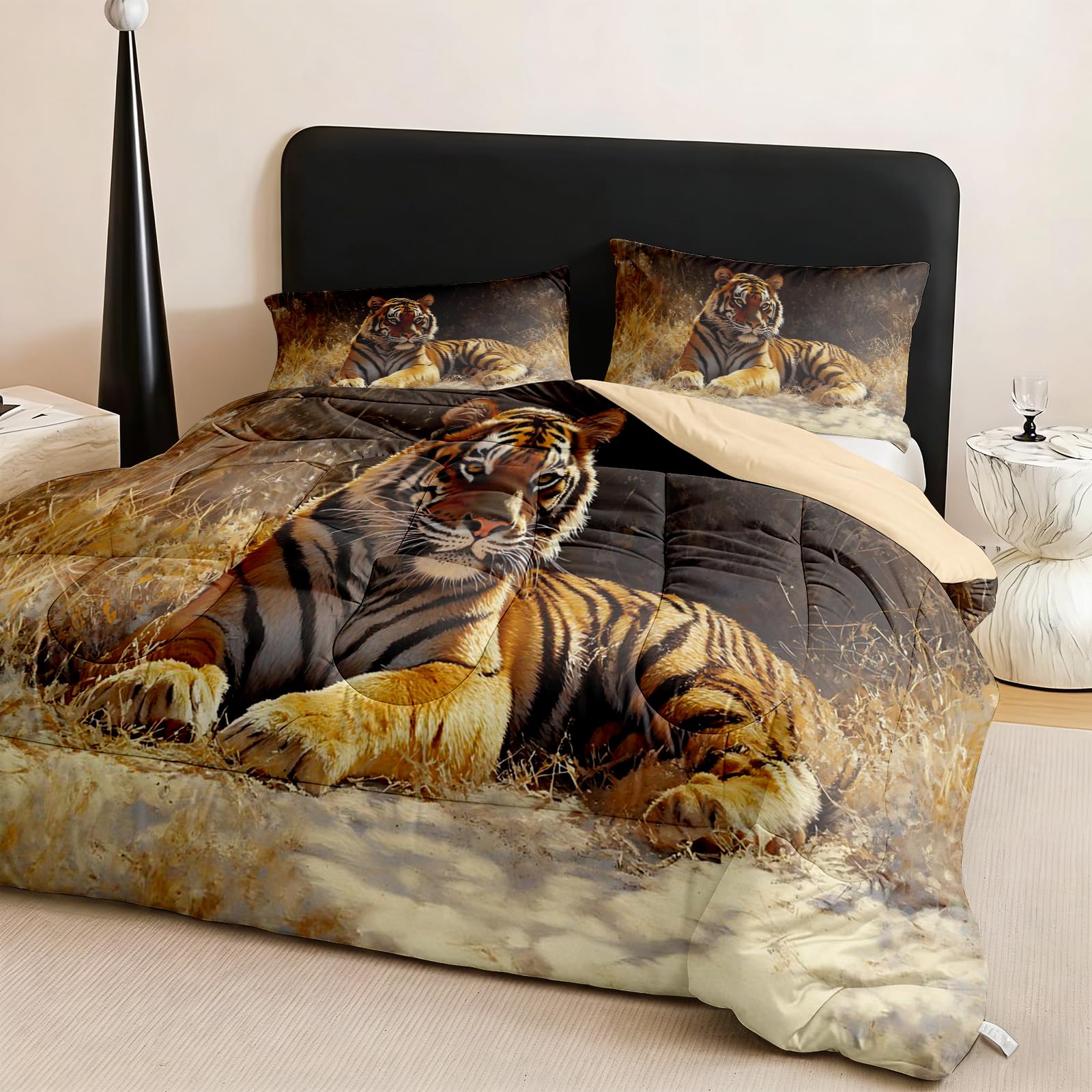 Generisch Tiger Wildtiere Bettdecke ohne Bezug 200x200 Sommerdecke Leicht