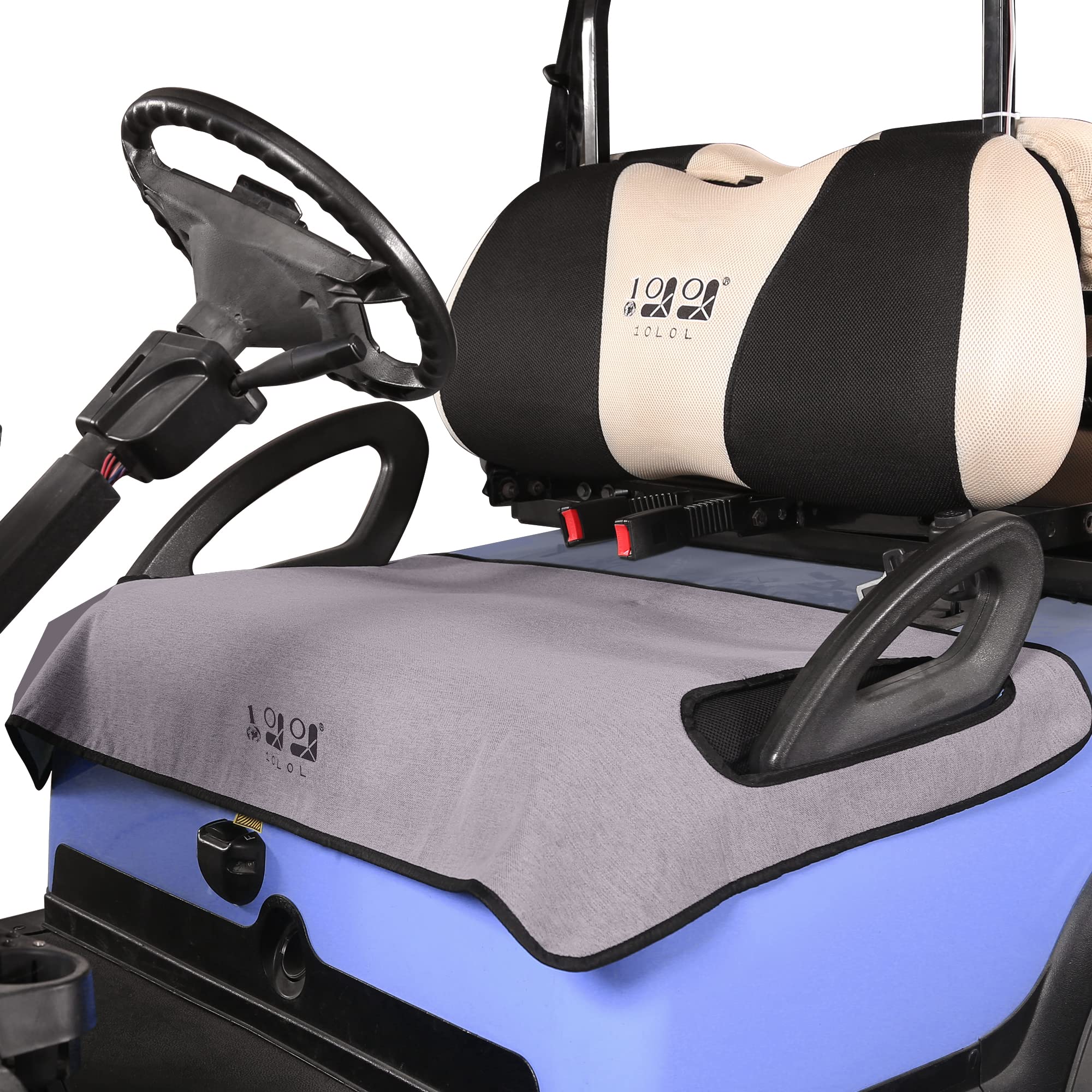 10L0L Funda de cojín universal para carrito de golf, para coche, DS Precedent, EZGO TXT RXV, con reposabrazos, condiciones climáticas, lino gris claro