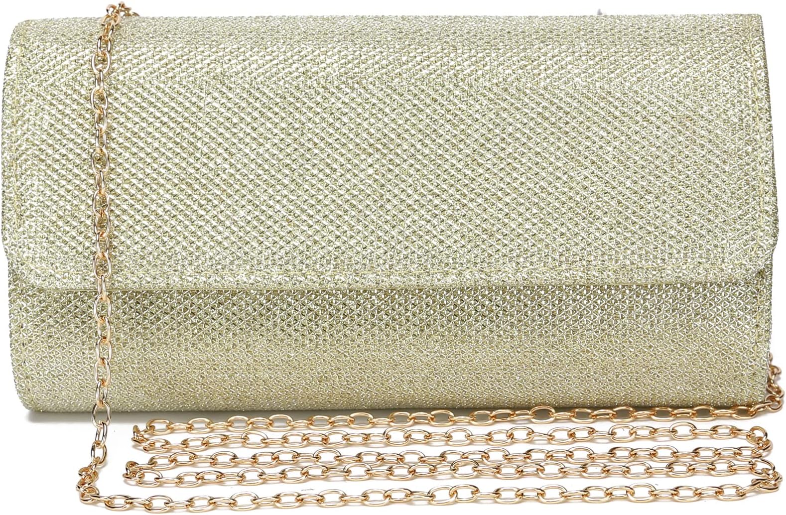 OutripWomen's Evening Bag Clutch Purse Glitter Party Wedding Handbag with Chain