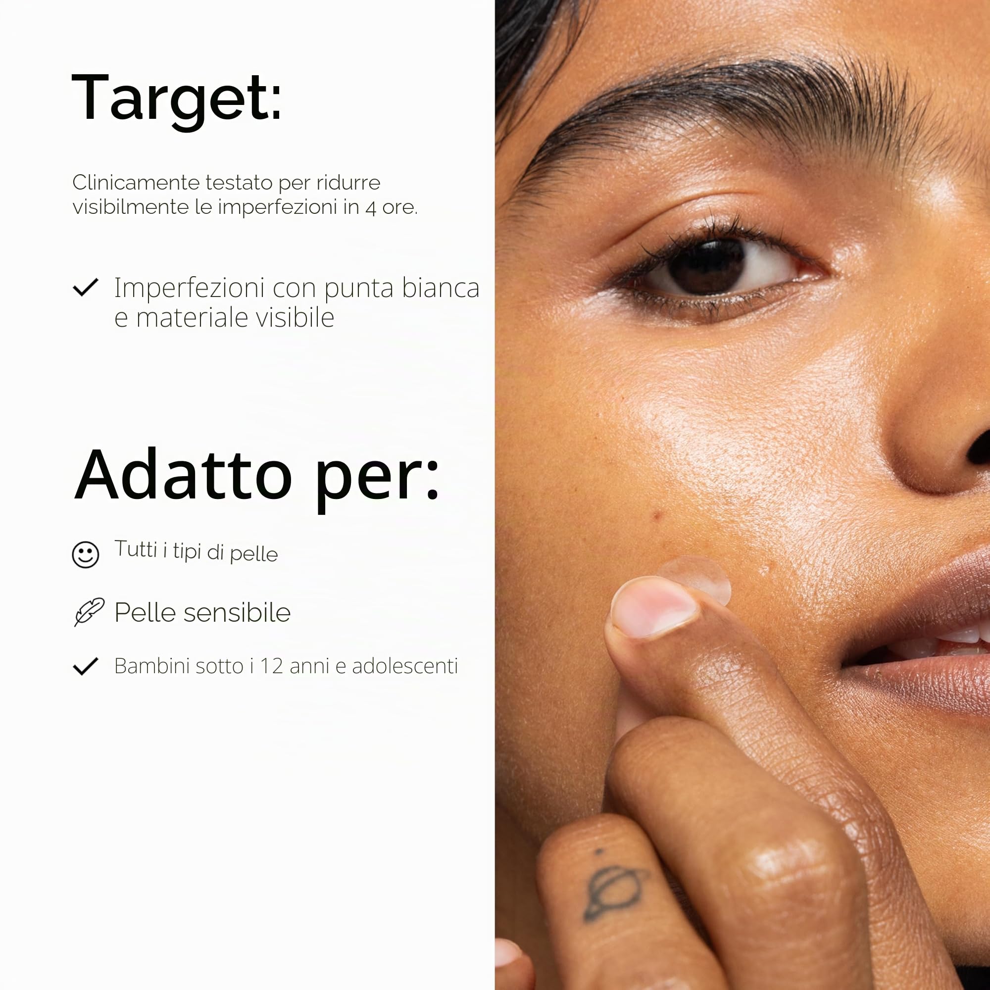 The INKEY List, cerotti idrocolloidali invisibili per brufoli, antimacchia, contengono acido salicilico, anti acne diurni e notturni, vegani e non testati su animali, adatti a tutti i tipi di pelle