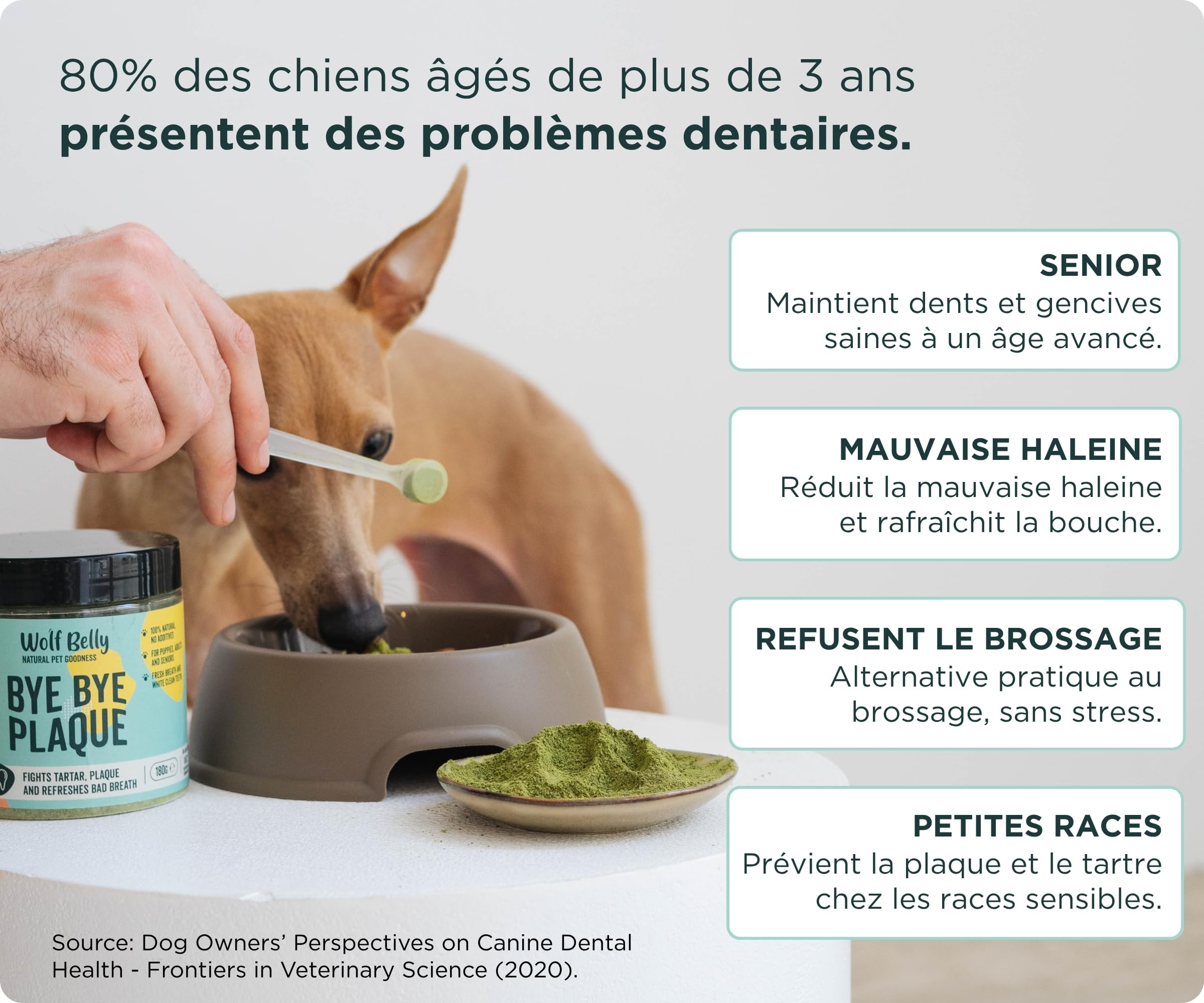 Wolf Belly - Pack d'Hygiène Dentaire Naturelle pour Chiens | Stick Dentaire au Bœuf 89% (28 unités) + Bye Bye Plaque - Fabriqué en UE
