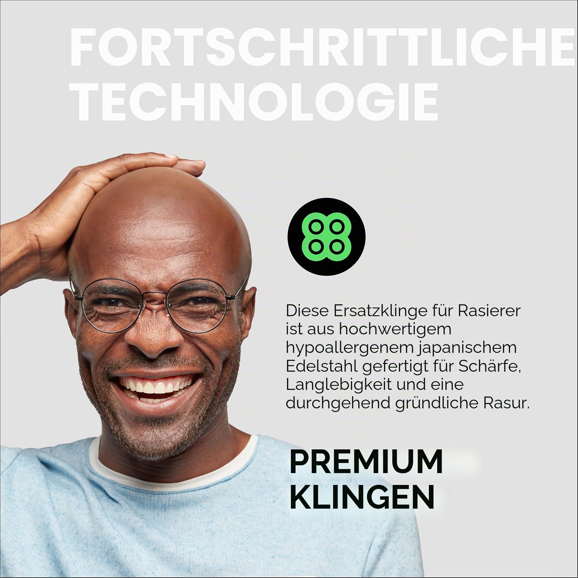 Skull Shaver Baron PRO 4-köpfige Ersatzklinge für Pitbull, Palm & Butterfly Kiss | Für Pitbull, Palm & Butterfly Kiss Rasierer, Bartpflege, Körperrasur & Glatzenrasur