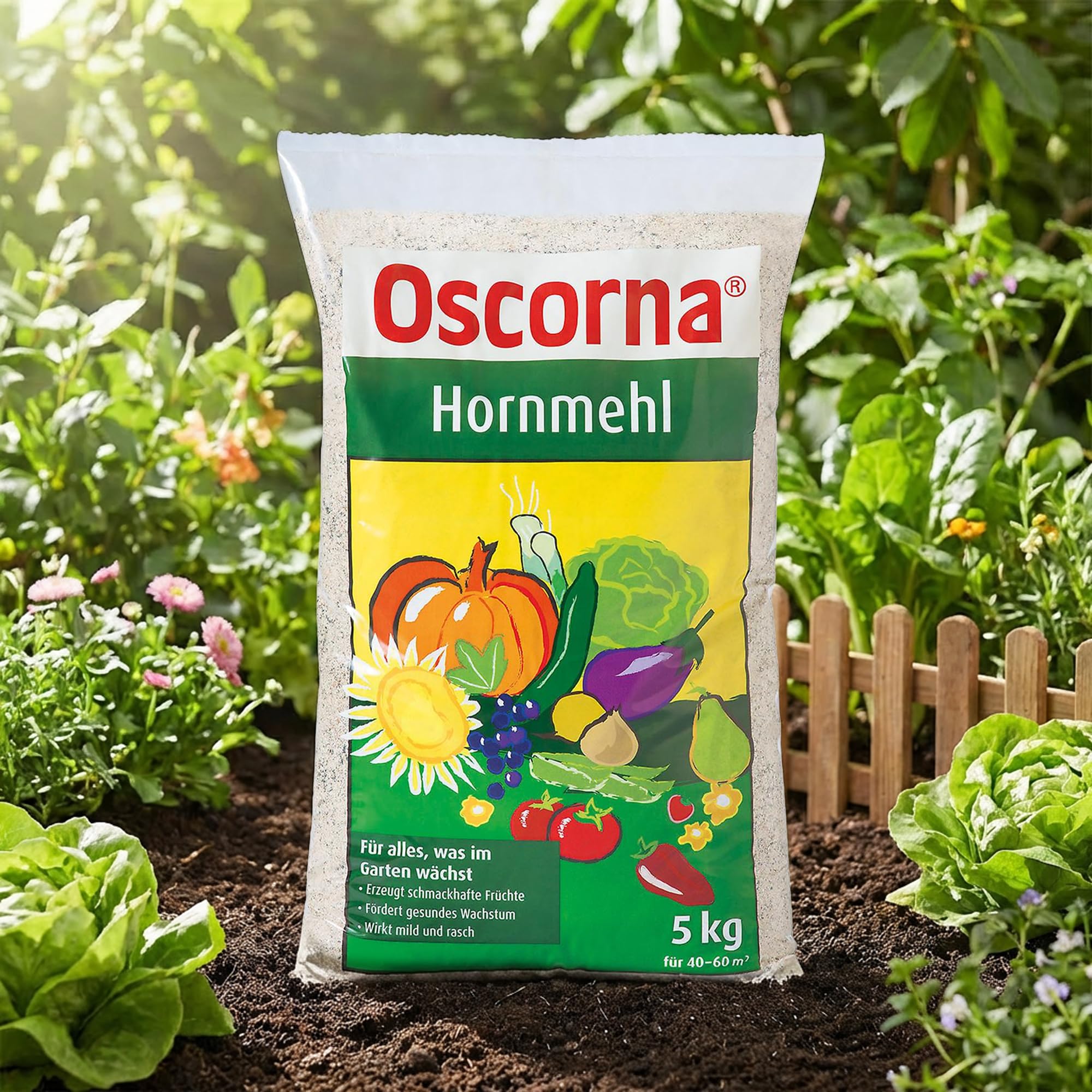 ELITE BBQ kompatibel mit Oscrona Hornmehl 2 Sack je 5 kg Organischer Dünger Stickstoff Dünger Natürlicher Bodenverbesserer Gemuse