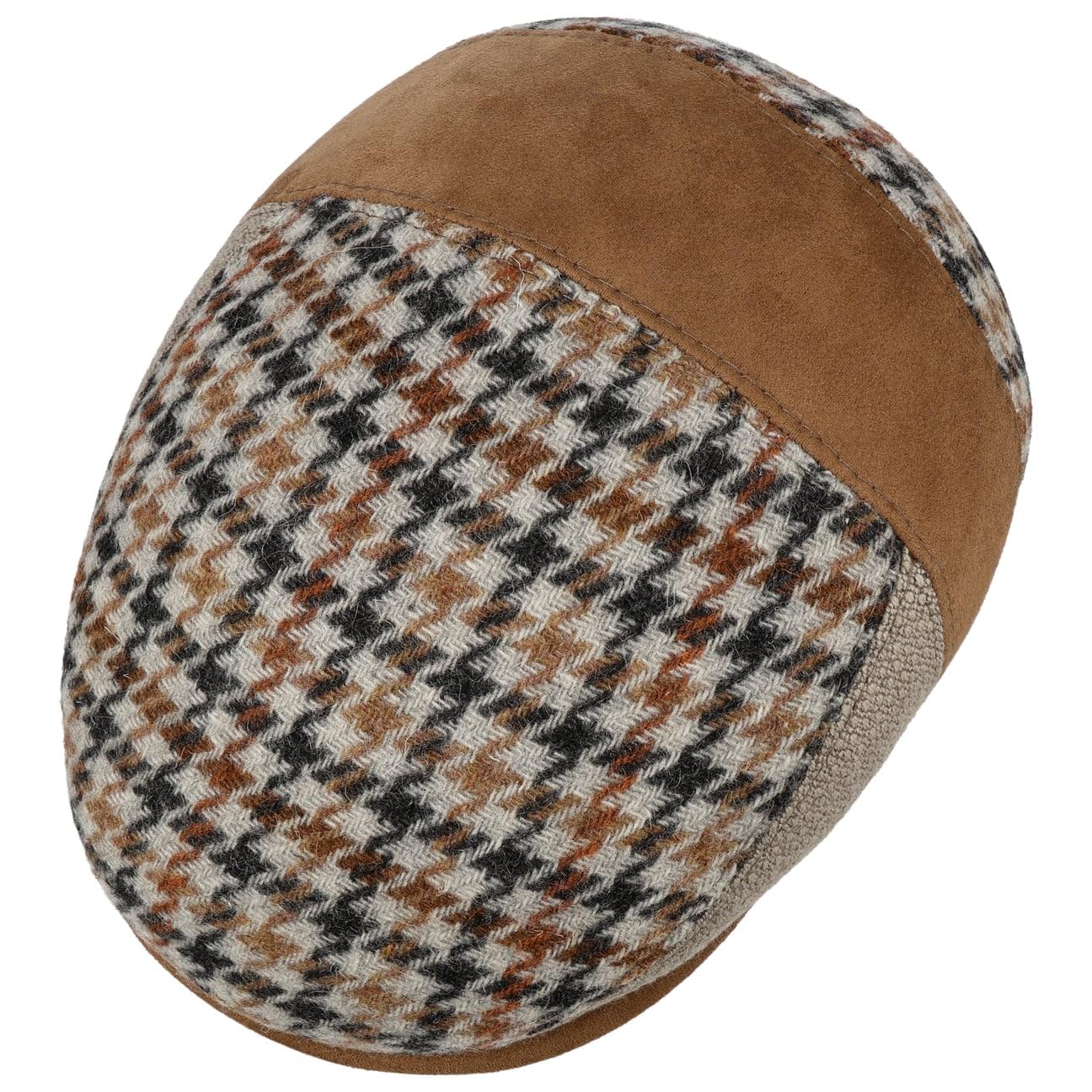 LIERYS Burnham Patchwork płaska czapka z daszkiem męska – Made in Italy, z daszkiem, na jesień, zimę, jesień i zimę