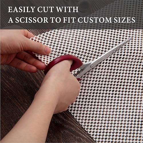 Miniatura 3 de Paquete de 2 almohadillas antideslizantes de 2 x 3 pies, almohadillas extra gruesas para cualquier suelo de superficie dura, mantiene tus alfombras