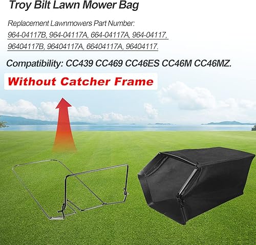 Miniatura 4 de Cortadora de césped Bolsa de césped 964-04117A 664-04117A PARA MTD Troy Bilt 21 "cortacésped 964-04117B 664-04011 664-04027 664-04034 Fit TB110