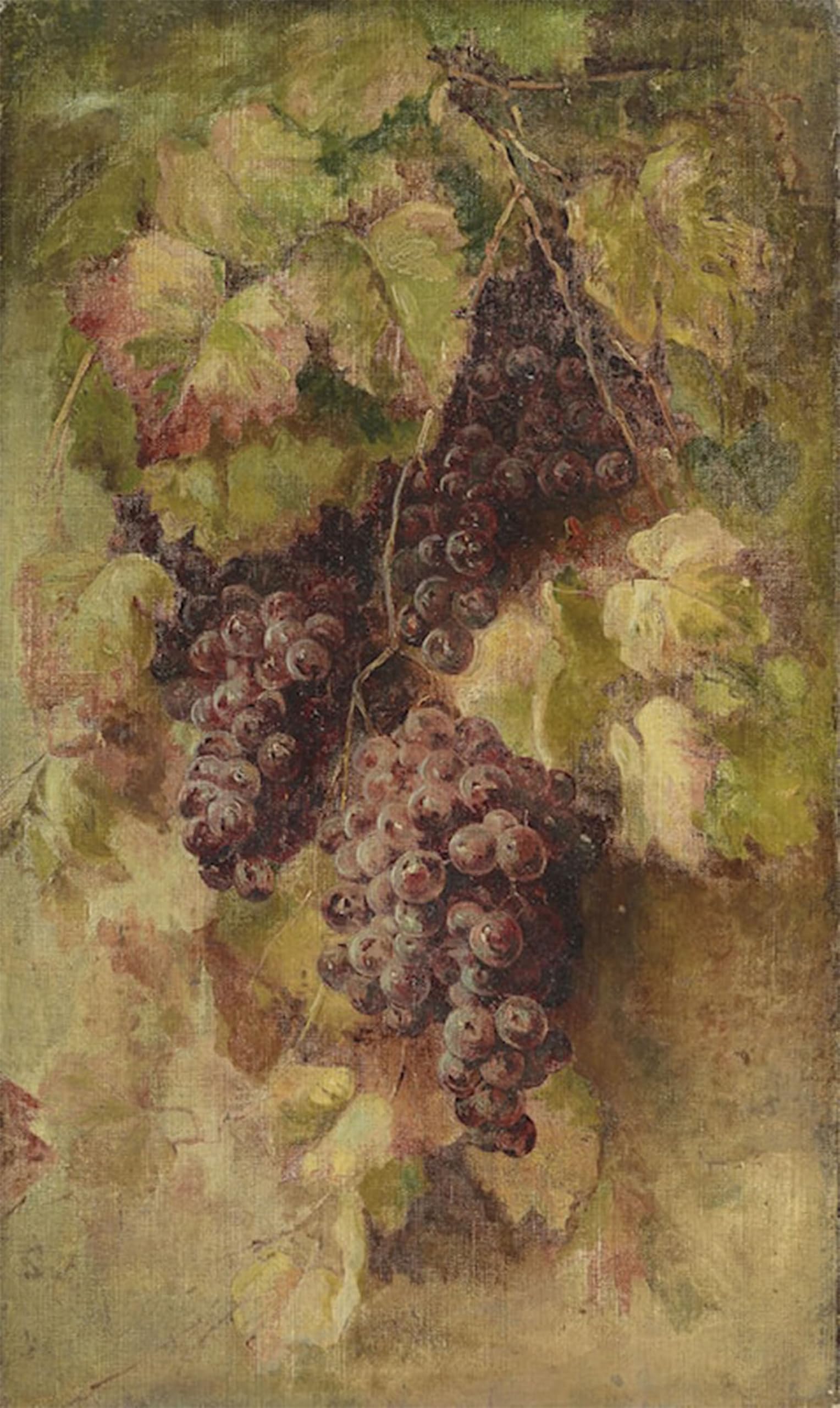 ARTXLXXBN Famous Prints Artwork Pictures Poster Painting Art Still Life with Grapes by Segantini Artwork Landscape Pictures for Home Decor 60x90cm