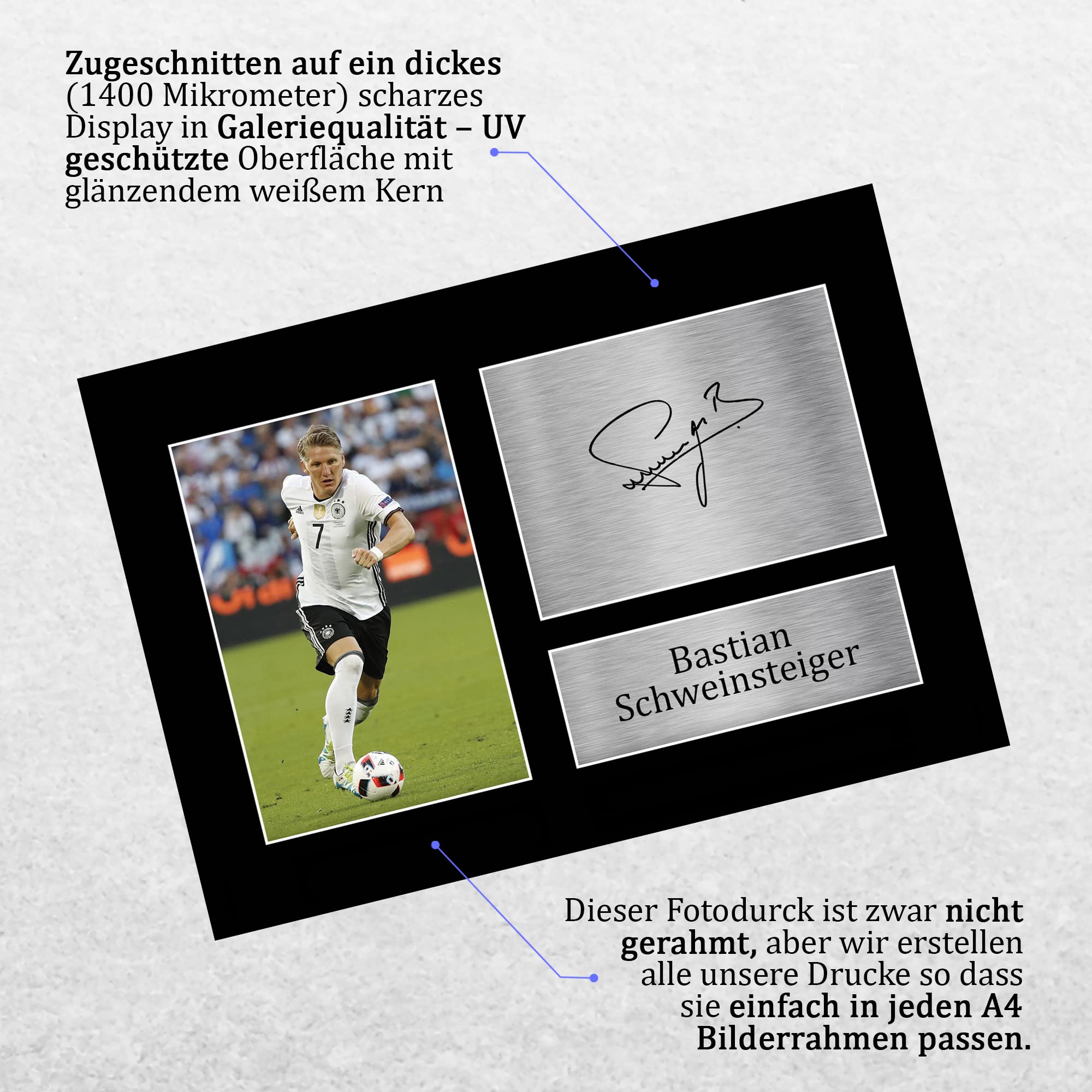 HWC Trading A4 Bastian Schwein Deutschland Geschenke gedruckt Autogramme Bild für Fans und Unterstützer der Unterzeichnung - A4