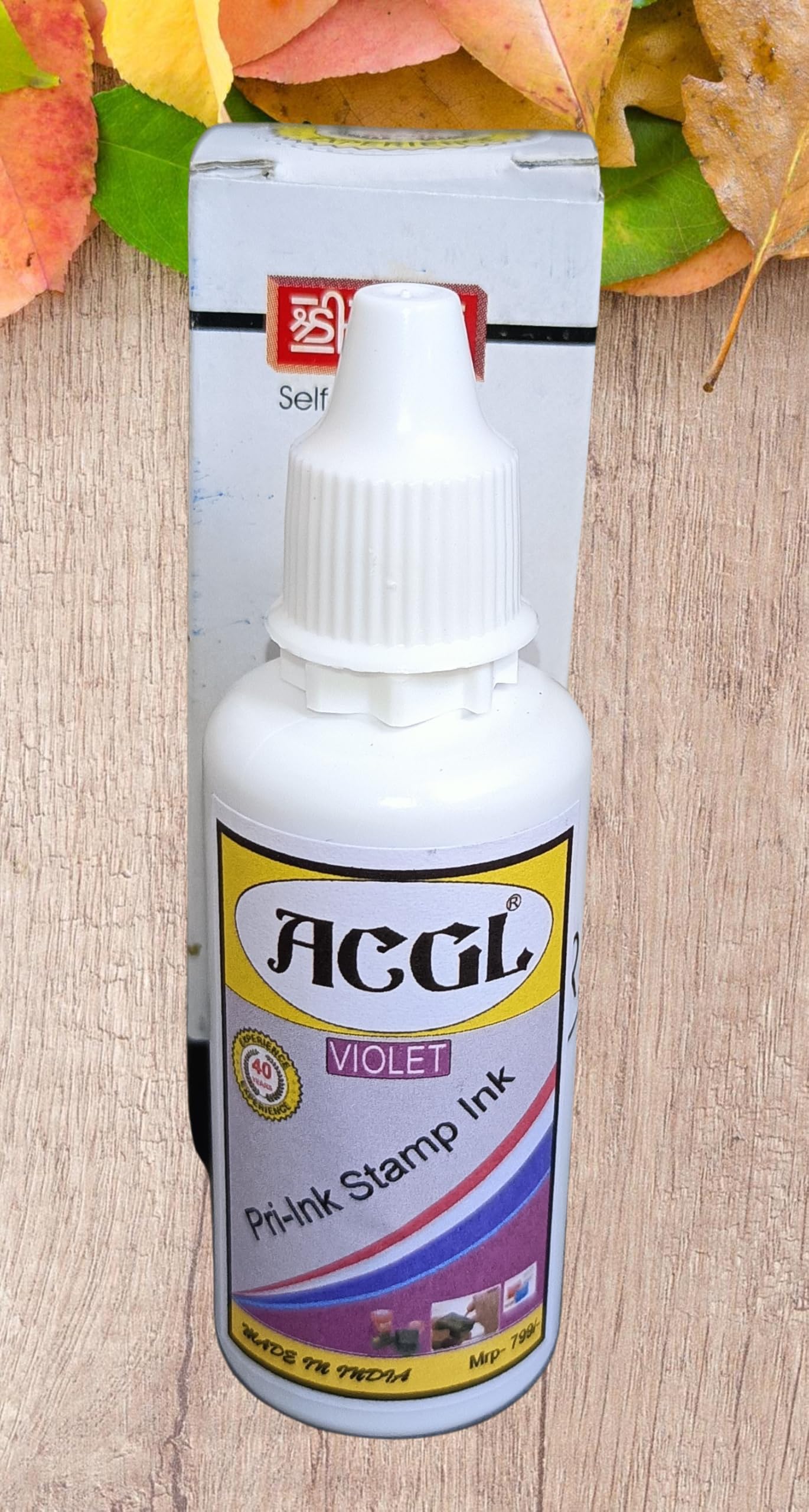 ACGL Pre-Ink Stamp Refill Ink (Violet, 30ml, 1 Pc) | Smooth Flow | Fast Drying Formula | AI Tested | Long-Lasting Impression