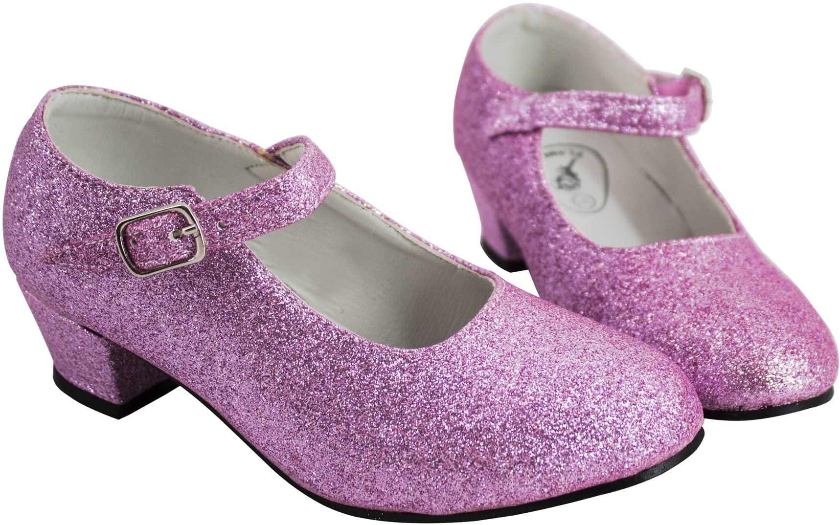 Zapato con Tacón de Danza Flamenco Sevillanas para Niña y Mujer, 5 Colores