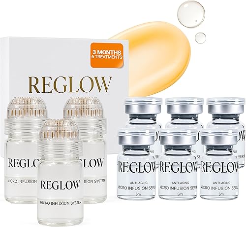 Miniatura 7 de ReGlow Micro sistema de infusión para la cara  300% de absorción más profunda con herramienta de microagujas de oro de 24 quilates + suero (1,5