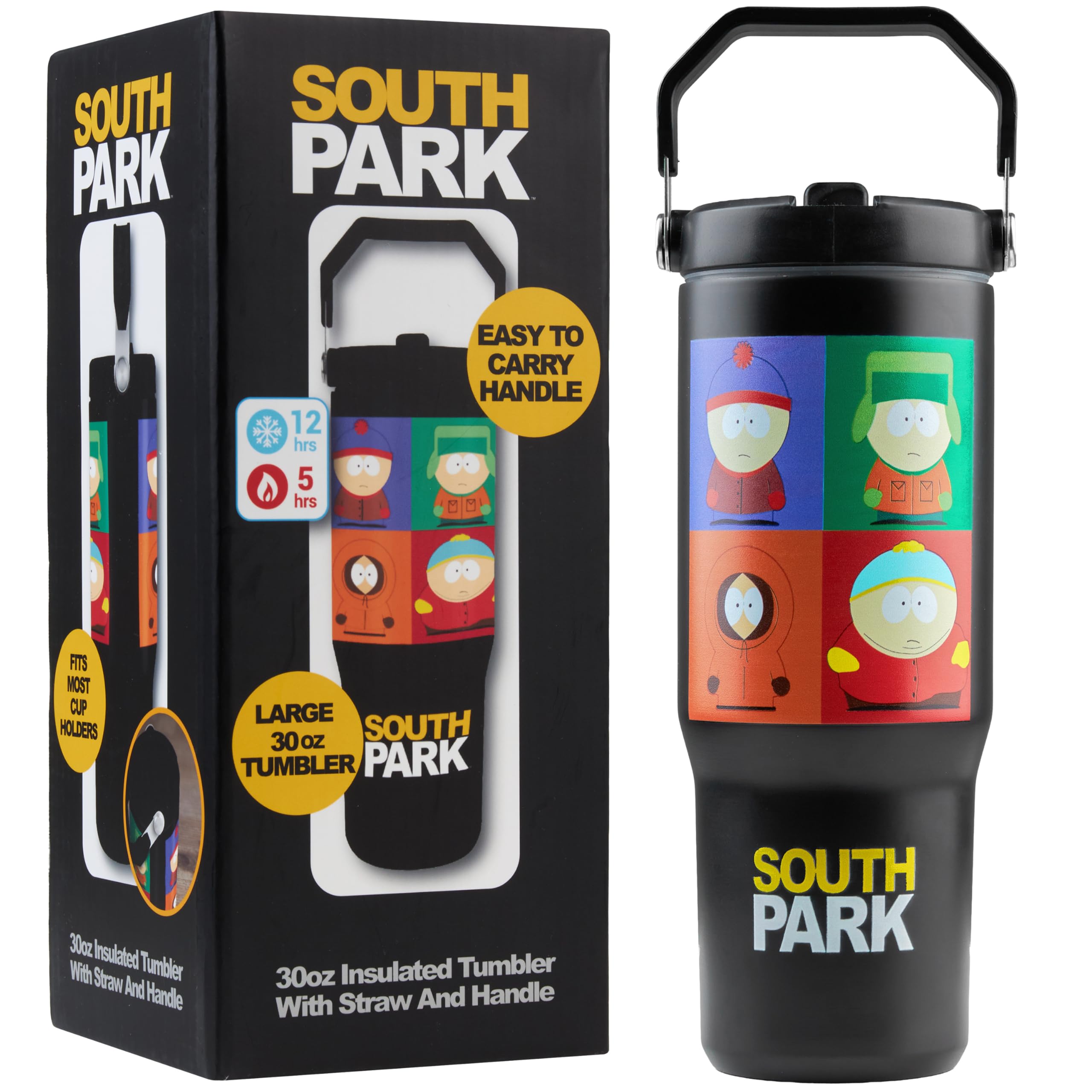 Get Trend South Park Insulated Tumbler with Straw & Handle, 30oz/850ml