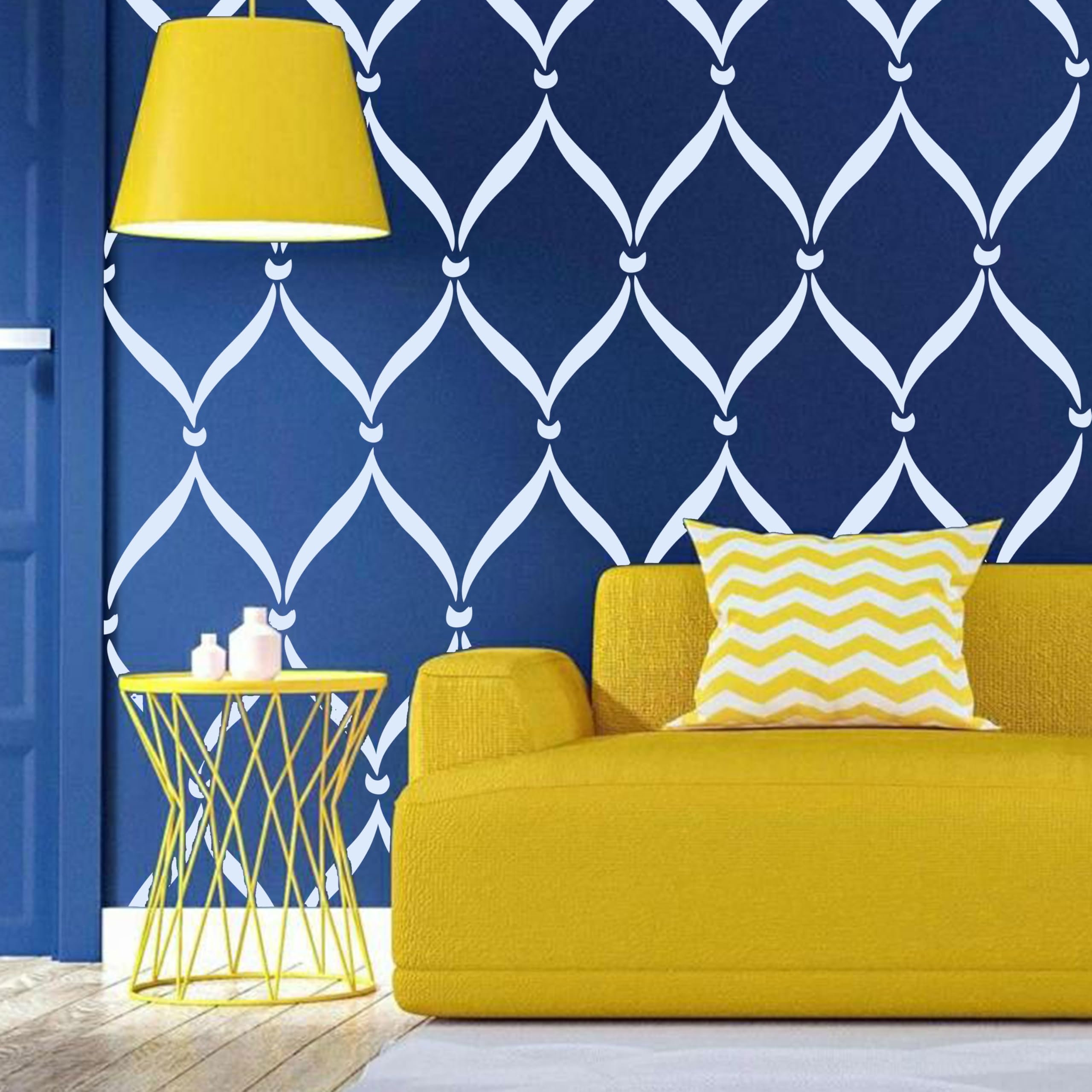 StenCart Stencils for Wall Painting Ribbon Lattice Reusable Wall Stencils for Painting (16inch x 24inch)–DIY Reusable Design Suitable for Home & Office (Pack of 1, (STC1624-469)) (B0CQDBRZBZ) Amazon Price History, Amazon Price Tracker
