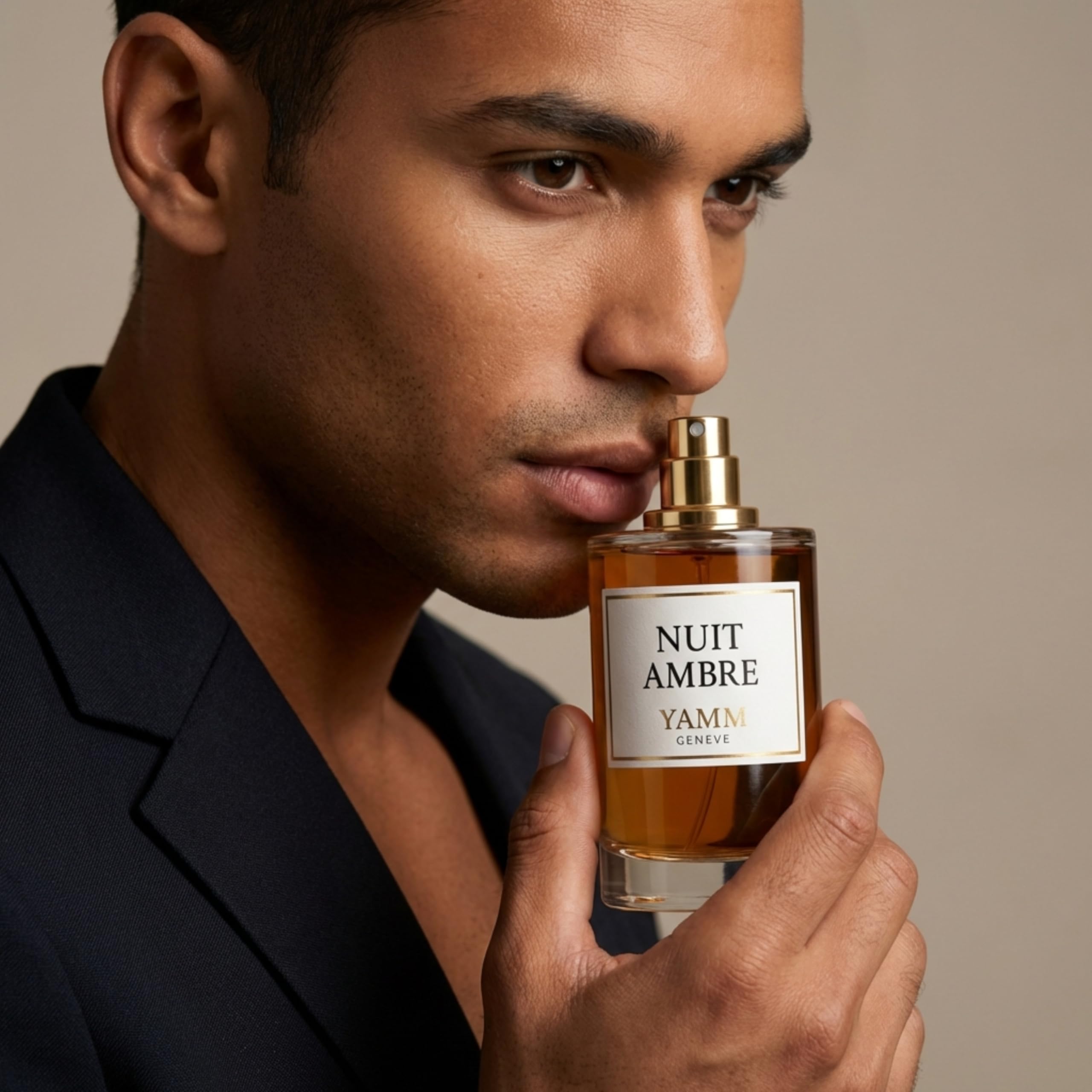 Nuit Ambre | Extrait de Parfum 50 ml | Parfum Mixte Homme & Femme | Bergamote, Rose de Damas & Ambre gris | Notes Ambrées, Florales & Boisées | Luxe & Longue Tenue