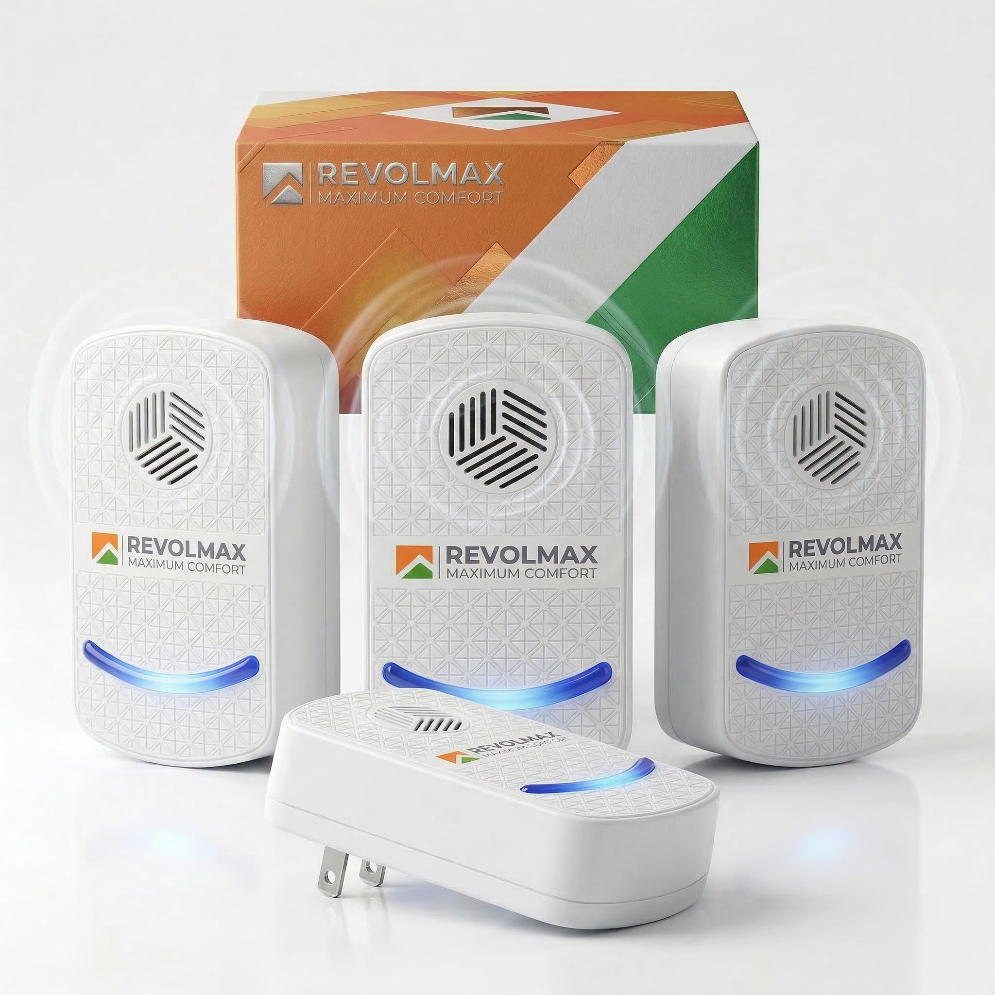 RX-78, Ultrasonic Pest Control Repeller - Electronic &amp; Ultrasound, Indoor Plug-in Repellent - Get rid of - Rodents, Mice, Squirrels, Bats, Insects, Bed Bugs, Ants, Fleas, Spiders, Roaches (4Pack)