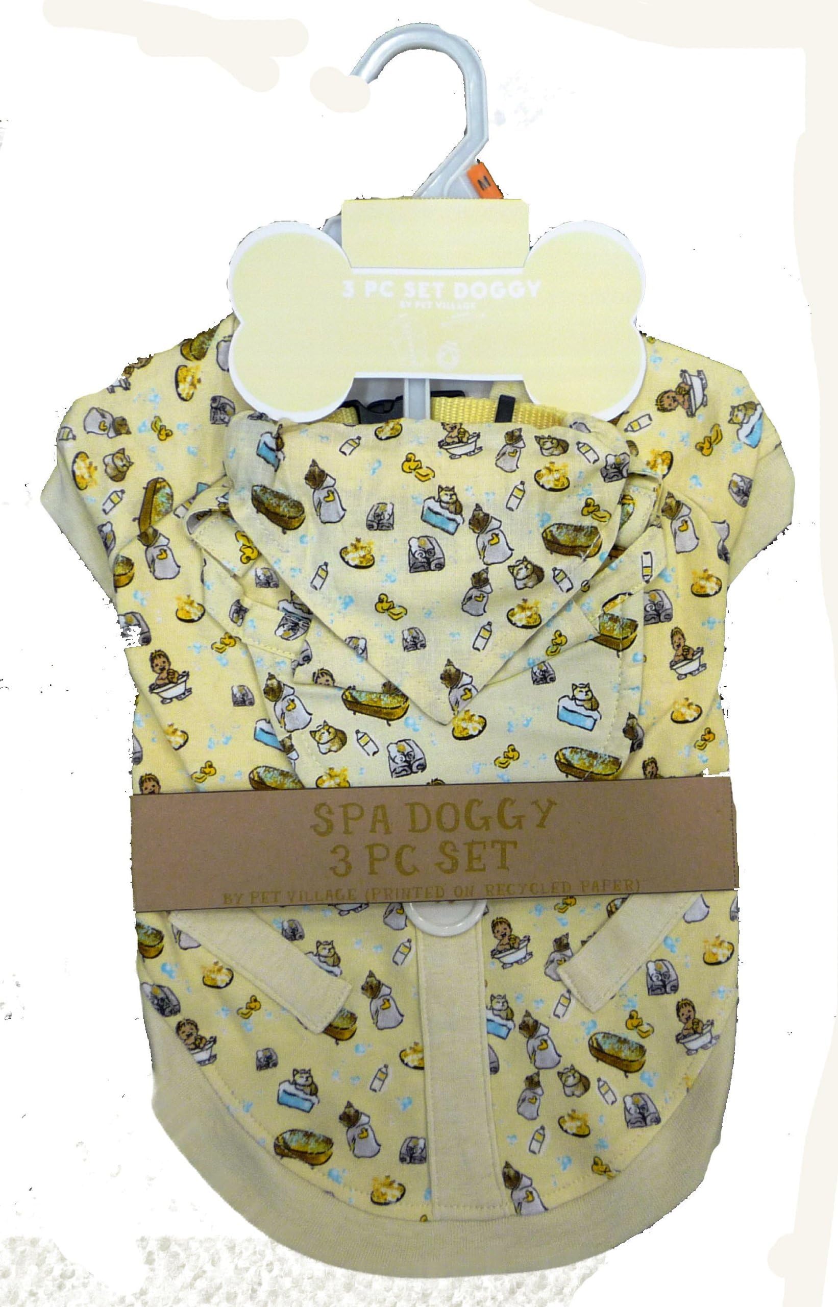 Pet Village Spa Doggy Outfit 3-Piece Dog Clothing Hanging Set, Large