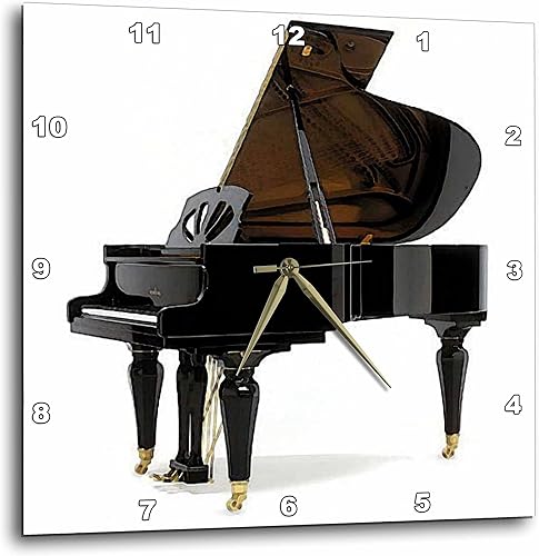 3dRose DPP_4100_3 Reloj de pared para piano de cola, 15 x 15 pulgadas
