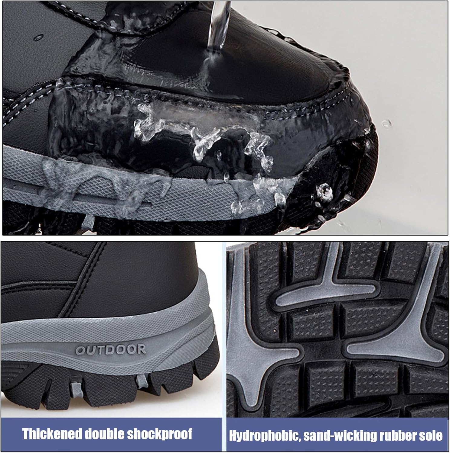 Boots Women Men, Winter Non-Slip Wide Toe Orthopedic Shoes Sneakers