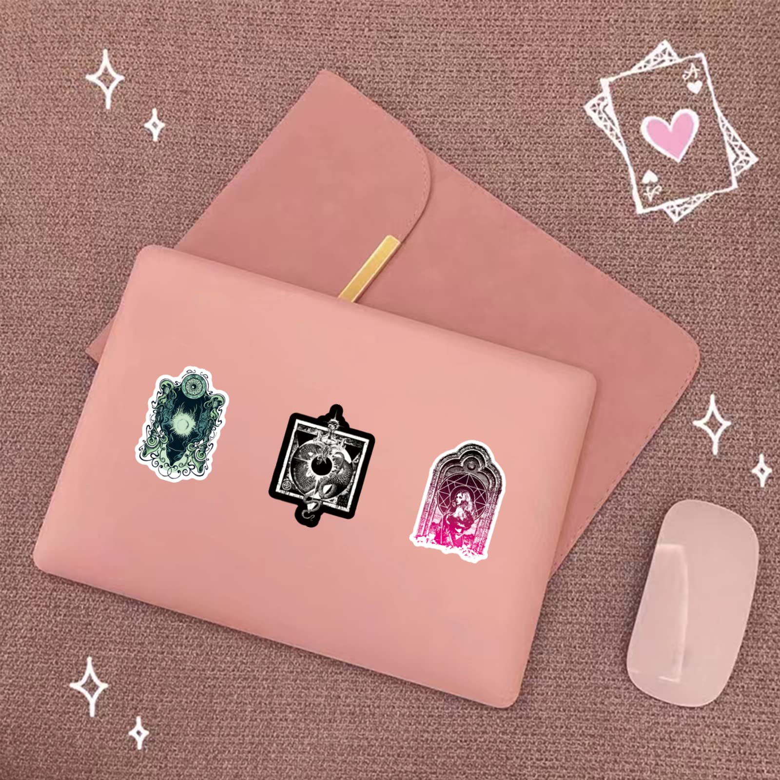 Lot De 100 Autocollants Gothiques En Vinyle Imperméable Pour