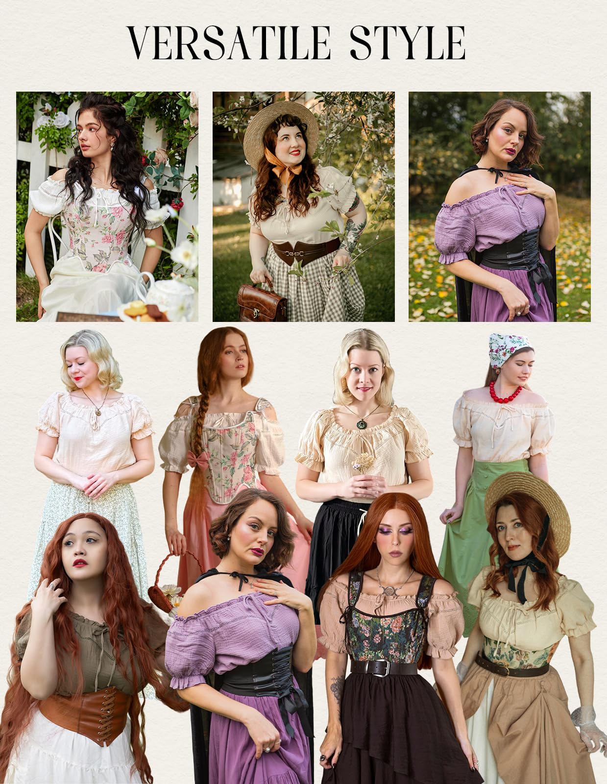 Scarlet Darkness Damenbluse im Renaissance-Stil, schulterfrei, Puffärmel, lockere Passform, Sommeroberteile