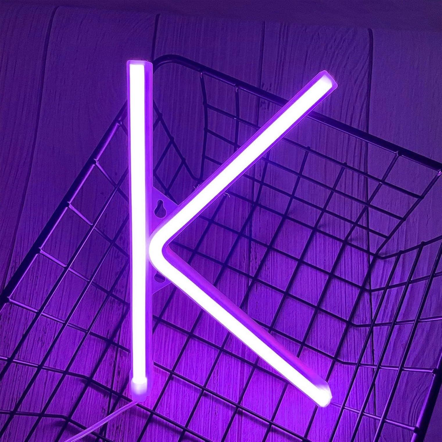 Neon Purple LED Marquee Letter Lights, Light Up Letters Glitter Alphabet Letter Sign Battery Powered for Night Light Birthday Party Wedding Girls Gifts Home Bar Christmas Decoration