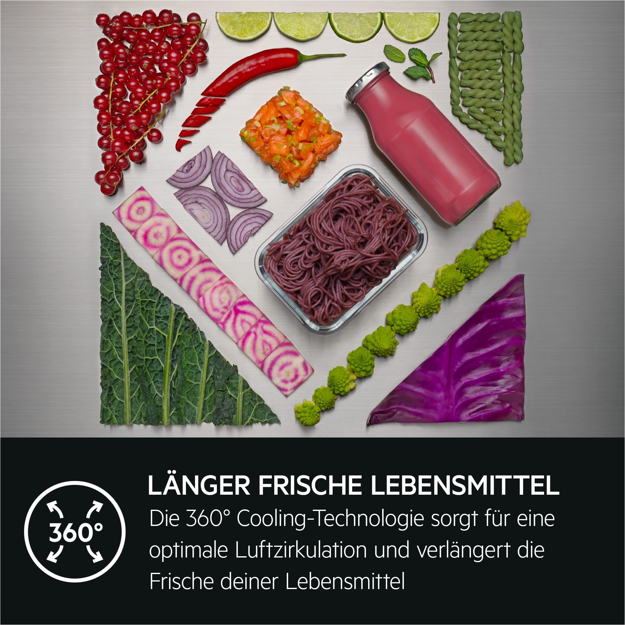 AEG Einbau-Kühl-Gefrier-Kombination 178cm, von Stiftung Warentest mit Gut (2,0) Bewertet, Serie 8000: 360°Cooling Optimale Luftfeuchtigkeit, Kühl- (182L) und Gefrierraum (62L), NoFrost, TSC8M181BC