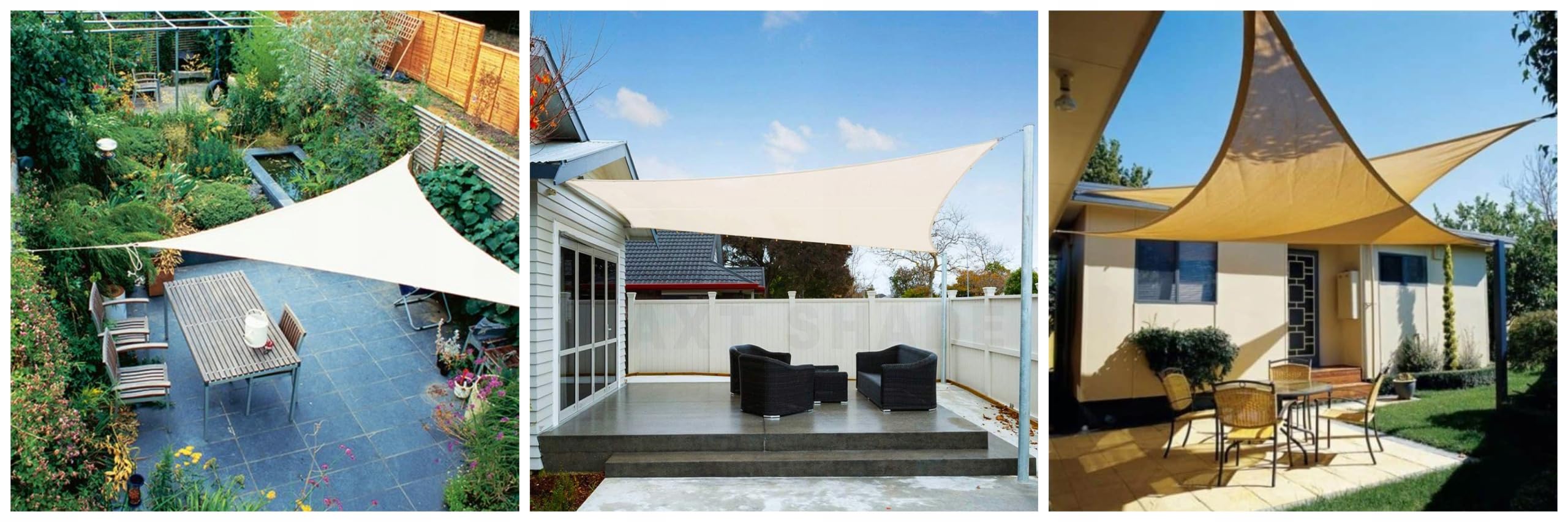 Amazon.de: Zolta Sonnensegel Wasserdicht Sonnensegel Rechteckig 4x3 m - UV  Schutz fr Patio Garten Terrasse und Balkon Sonnenschutz inkl.  Befestigungsseile Beige