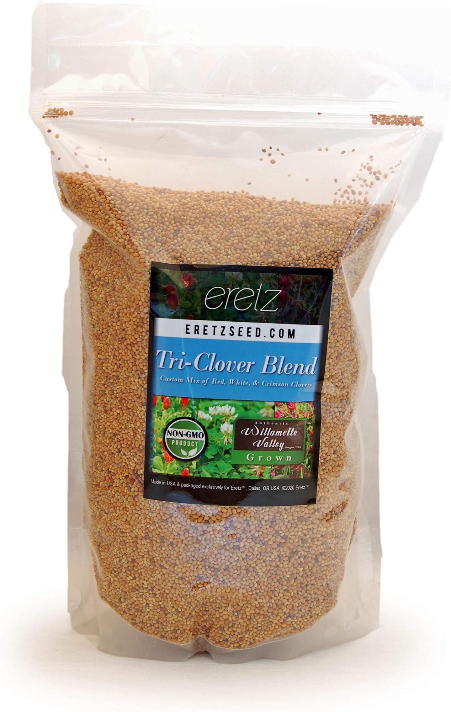 Tri-Clover by Eretz - Three Part Blend of Clovers Providing Beauty, Cover, and Natural Attractant. No Coatings or Fillers, Premium Seeds (3lb)