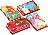 Vista 3 de Hallmark - Mini tarjetas de San Valentín para niños, 32 tarjetas con sobres (diseños de llama, perezoso, dinosaurio, unicornio)
