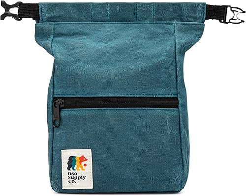 Miniatura 16 de Kulshan Bouldering Bucket, bolsa de tiza de gran tamaño para escalada en roca, maceta de tiza con cierre magnético enrollable, bucle de cepillo