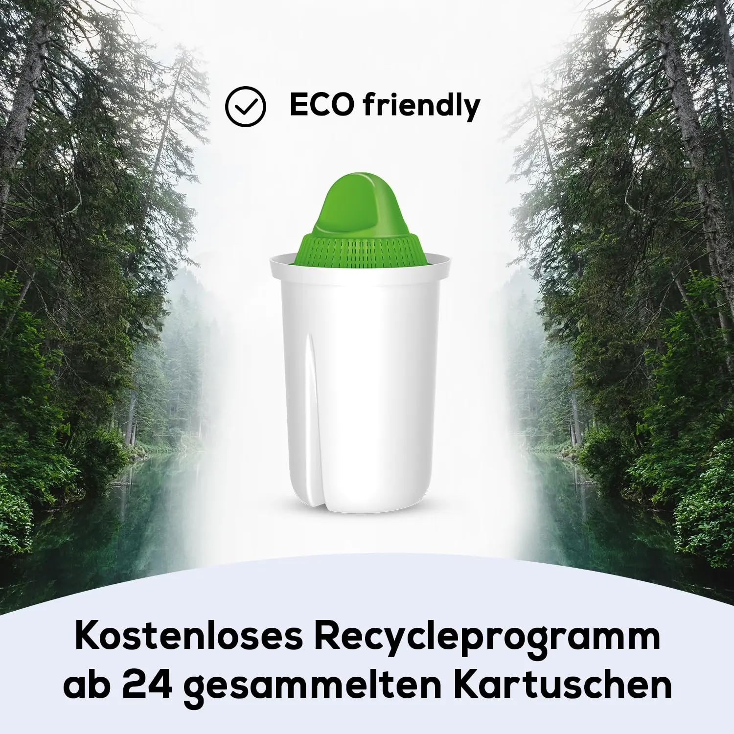 Wasserfilter Fashion (anthrazit) +6 Filterkartuschen Alkaline | 3,3 l ges., 1,6 l gefiltert, Einfüllverschluss, BPA-frei, für classic Kartuschen, hebt den pH-Wert an, für basisches Wasser