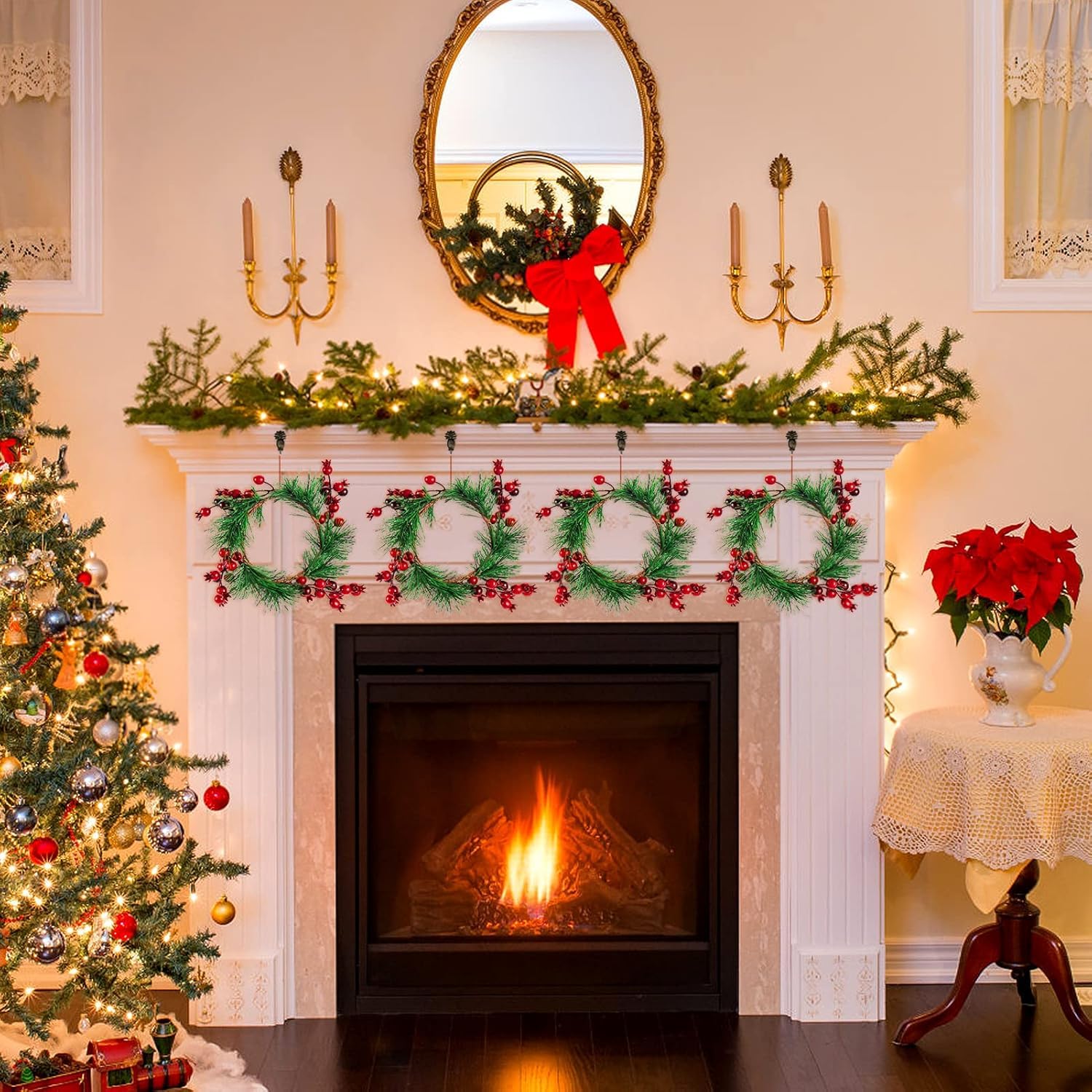 Anneau De Bougie De Noël, Guirlande De Noël, Ornement Pour Lanterne