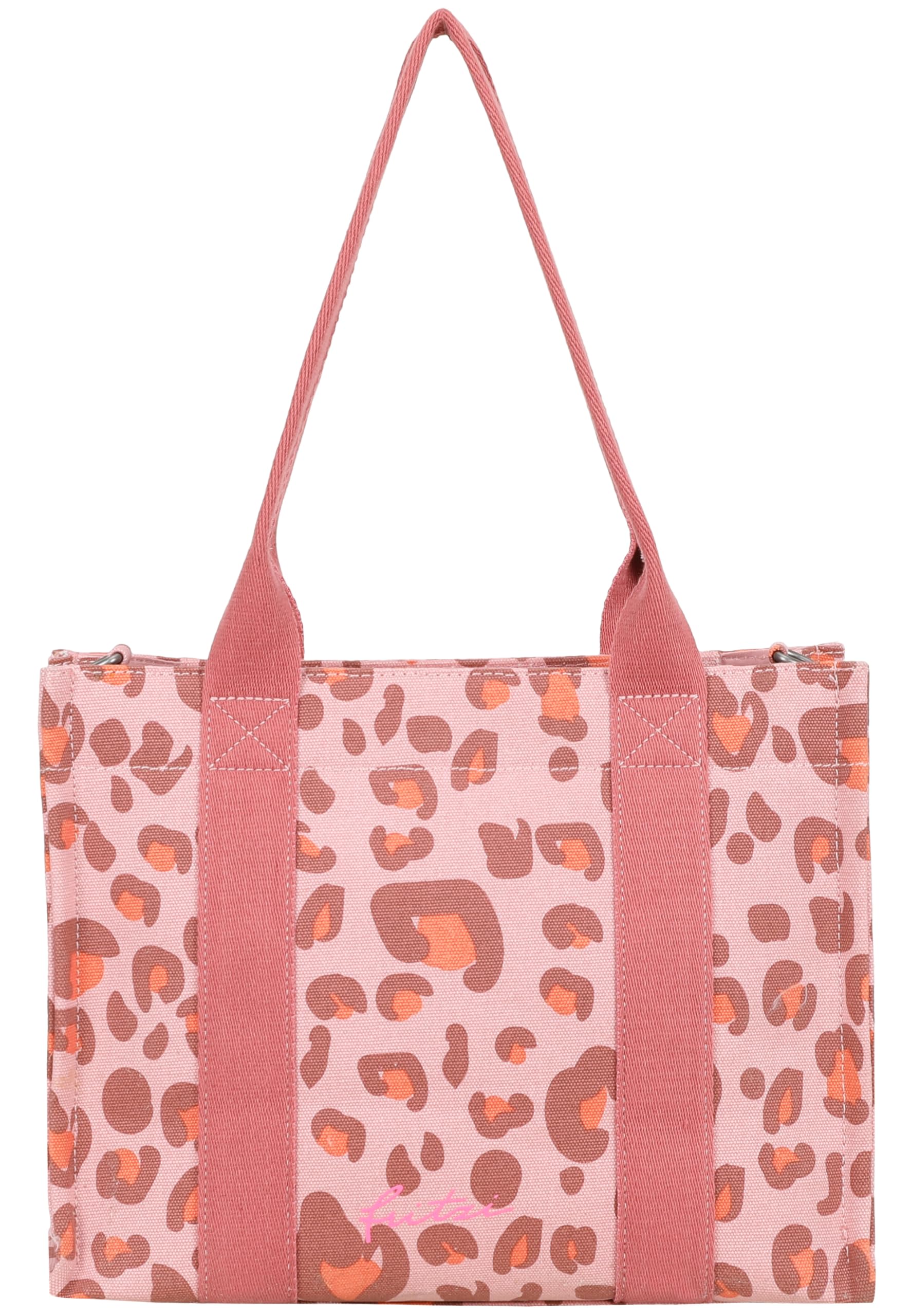 Fritzi aus Preußen shoulder bag Tote Shopper Canvas Leo Brick rose