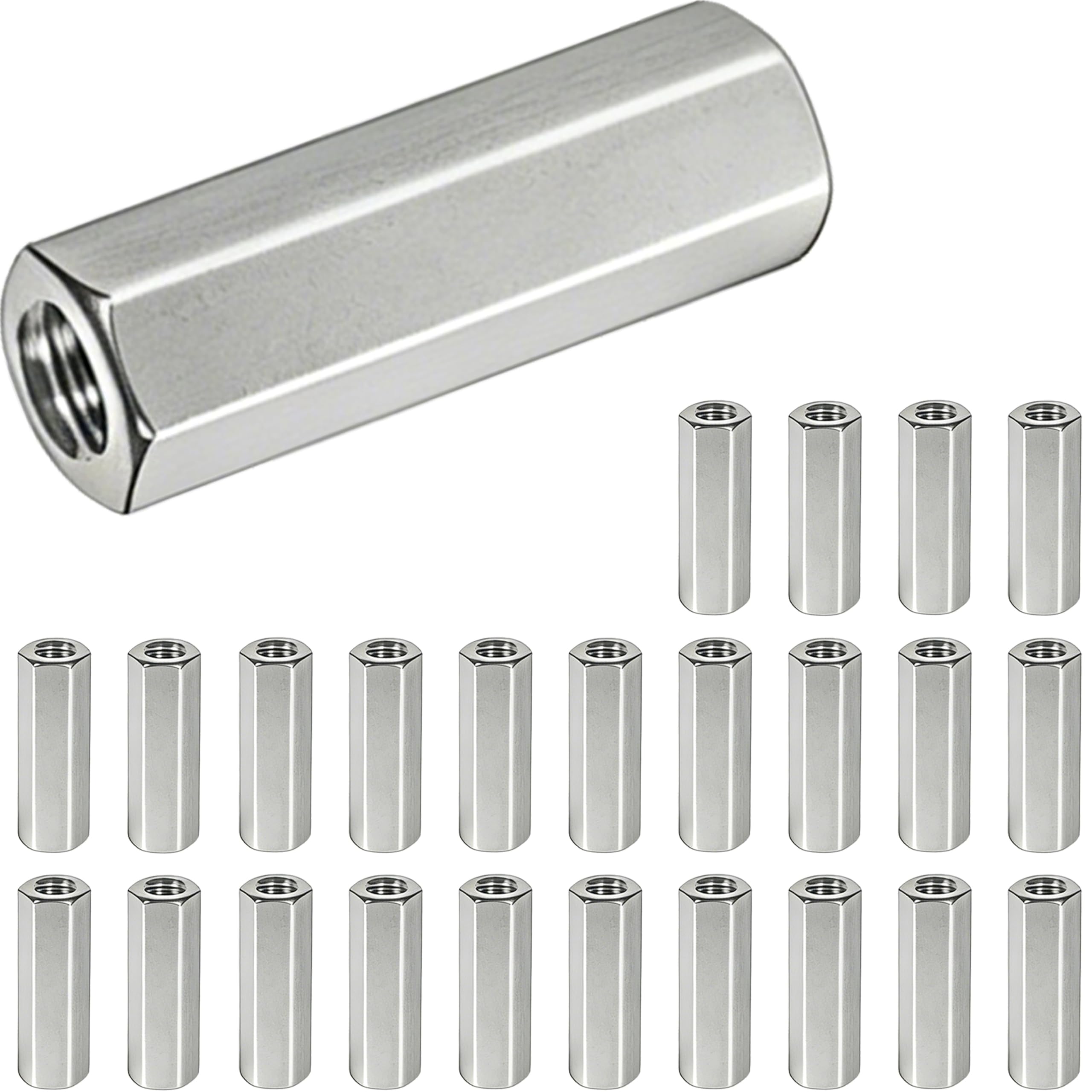 304 Stainless Steel Coupling Nuts - M6 x 1.0 -18 304 Stainless Steel Coupling Nuts - M6 x 1.0 -18