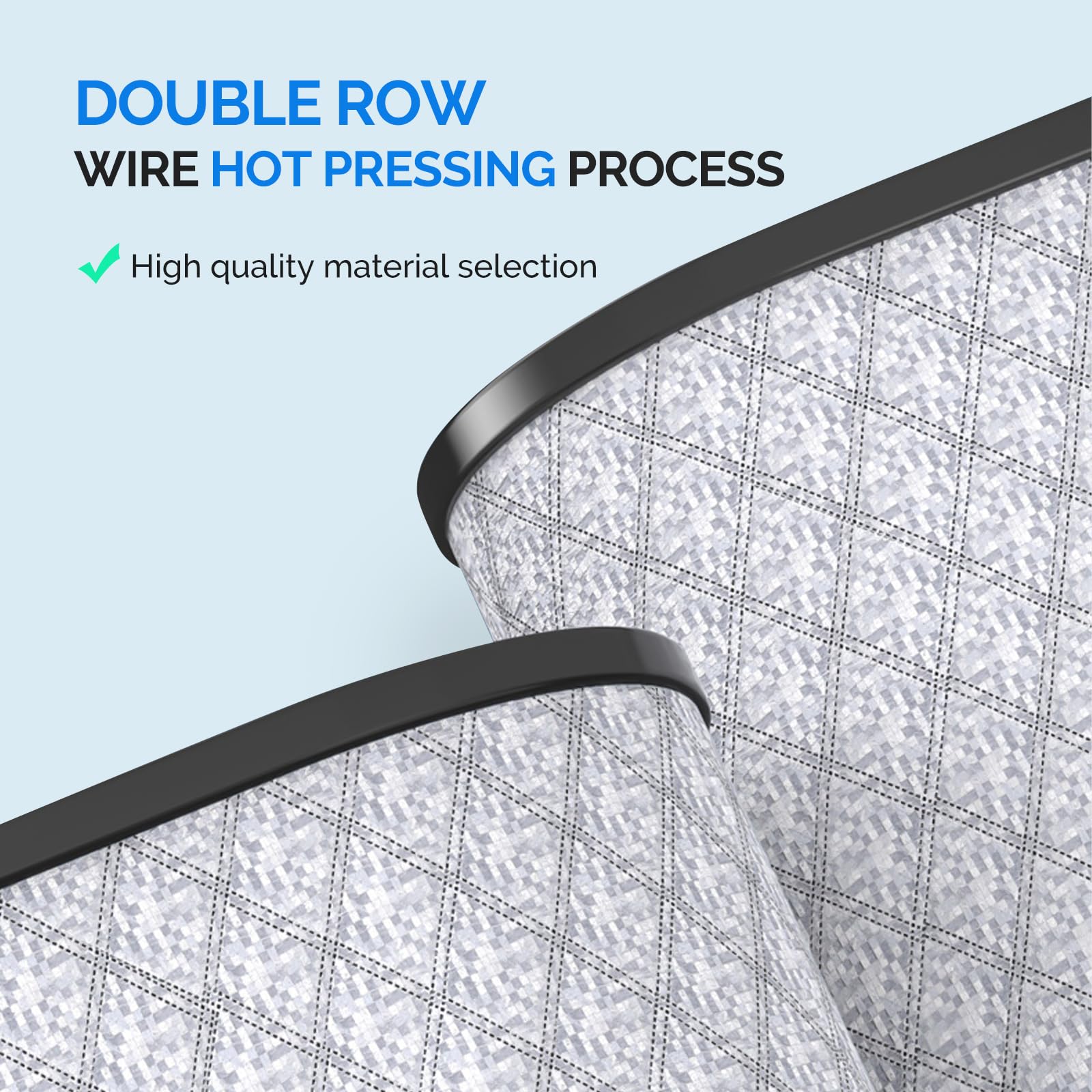 Couverture Pare-Brise Voiture Magnétique Bâche Pare Brise Protection Couverture Repliable, Pour