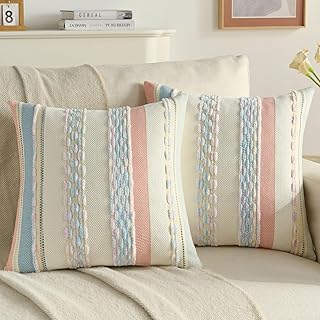 FUTEI Pink Blue Decorative Throw Pill...