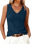 ANRABESS Femmes Laine Blend Tank Tops V Col Sweater sans manches Business Casual travail tricot chemises Slim Fit 2026 Outfits d'été