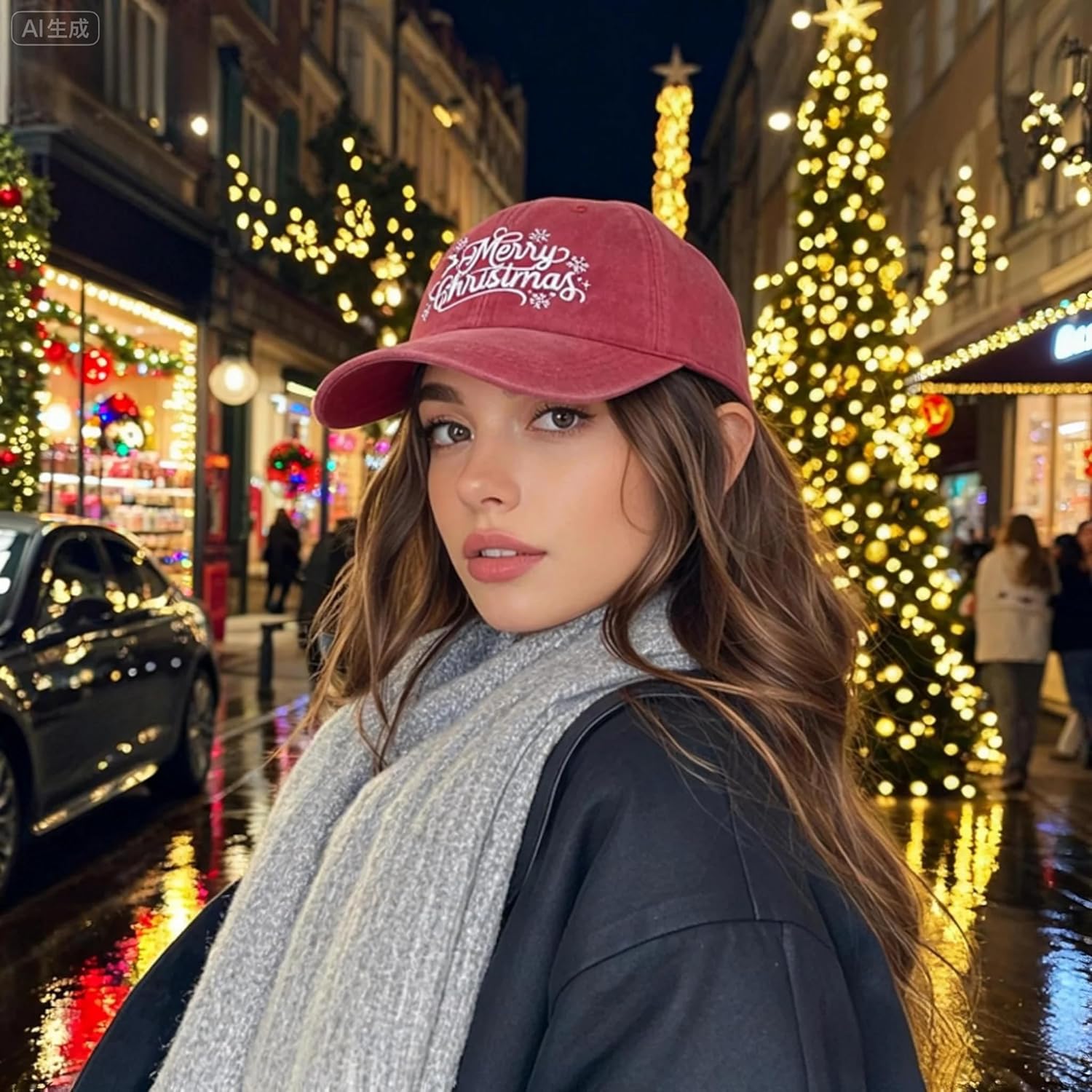 Merry Christmas Hats for Men Women - Embroidered Baseball Cap Adjustable Hat, Low Profile Dad Hats, Unisex Cotton Cap - Image 6