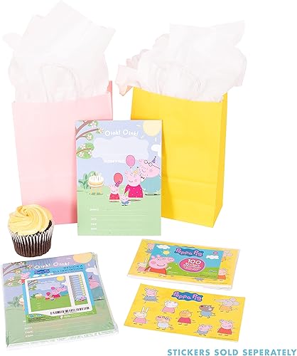 Miniatura 6 de Desert Cactus Peppa Pig - Tarjetas de invitaciones de feliz cumpleaños con sobres, 10 unidades con sobres, para fiestas de niños y niñas (estilo A)