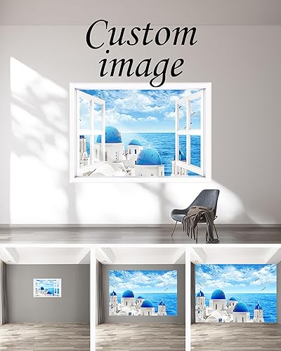 FLFK Custom Fake Window Wall Murals - Personalize Your Space