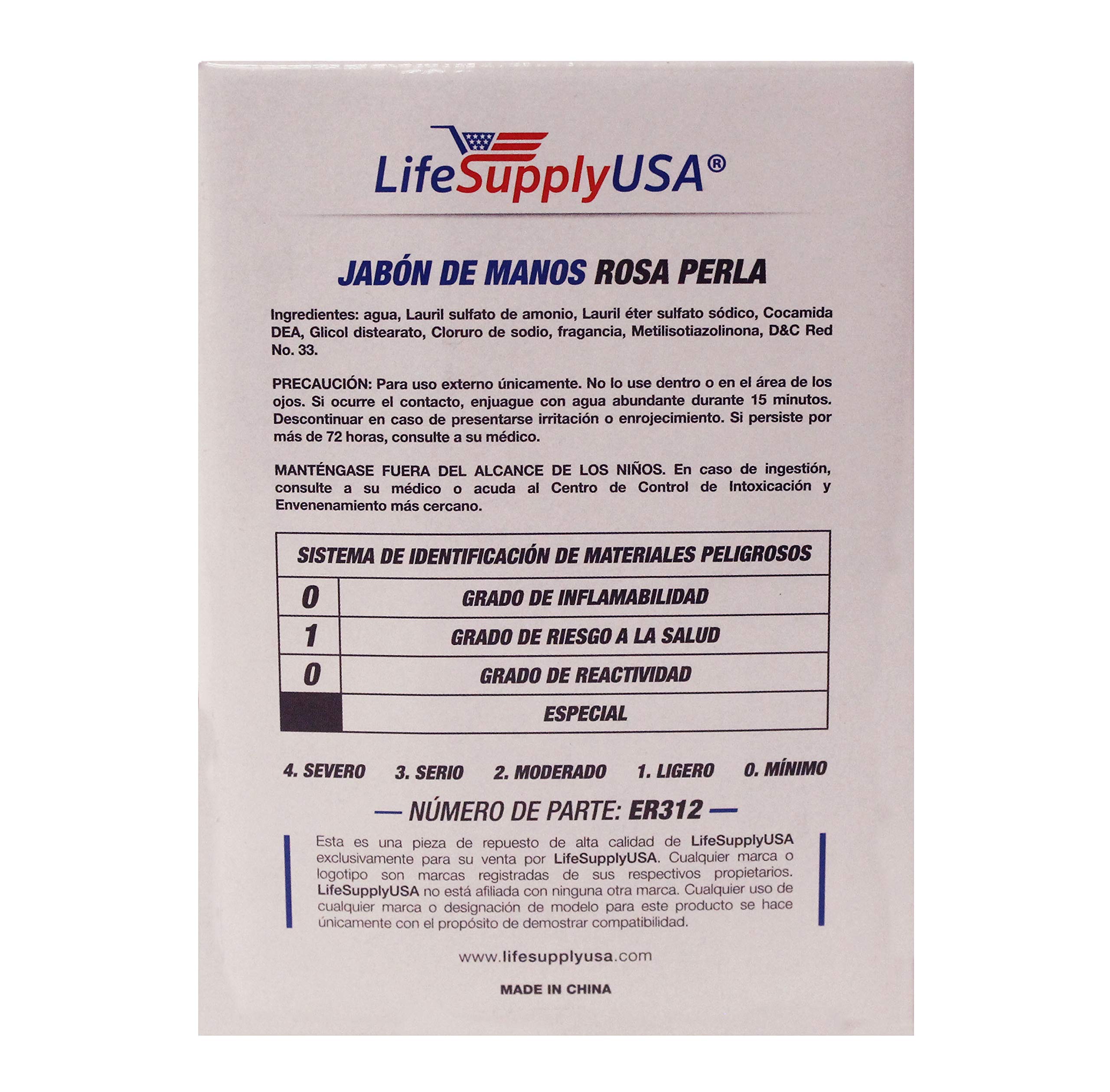 LifeSupplyUSA Jabón para lavar manos (800 ml, 12 unidades), color rosa