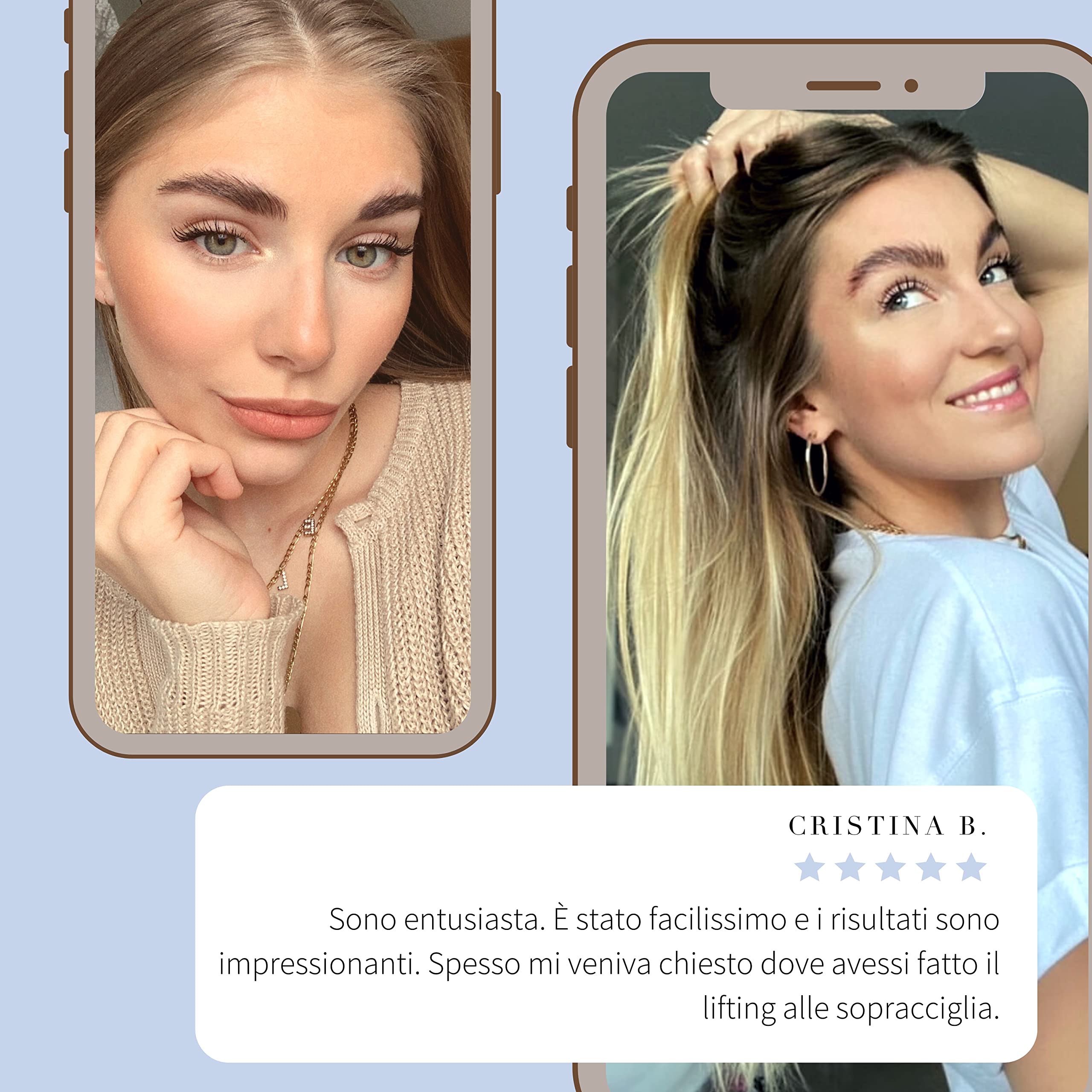 fleeky laminazione sopracciglia kit completo - Brow lift set fai da te per sopracciglia perfette, regalo perfetto per serata tra ragazze, festa della mamma o come regalo per la ragazza (Maxi)