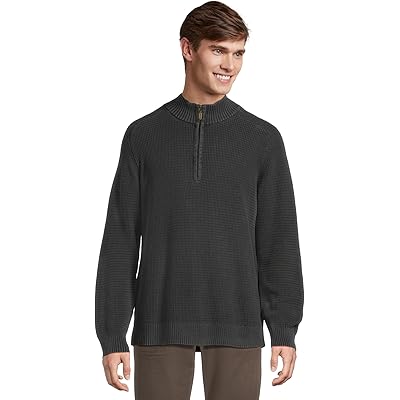 Свитер L.L.Bean Textured Washed Cotton Sweaters 1/4 zip