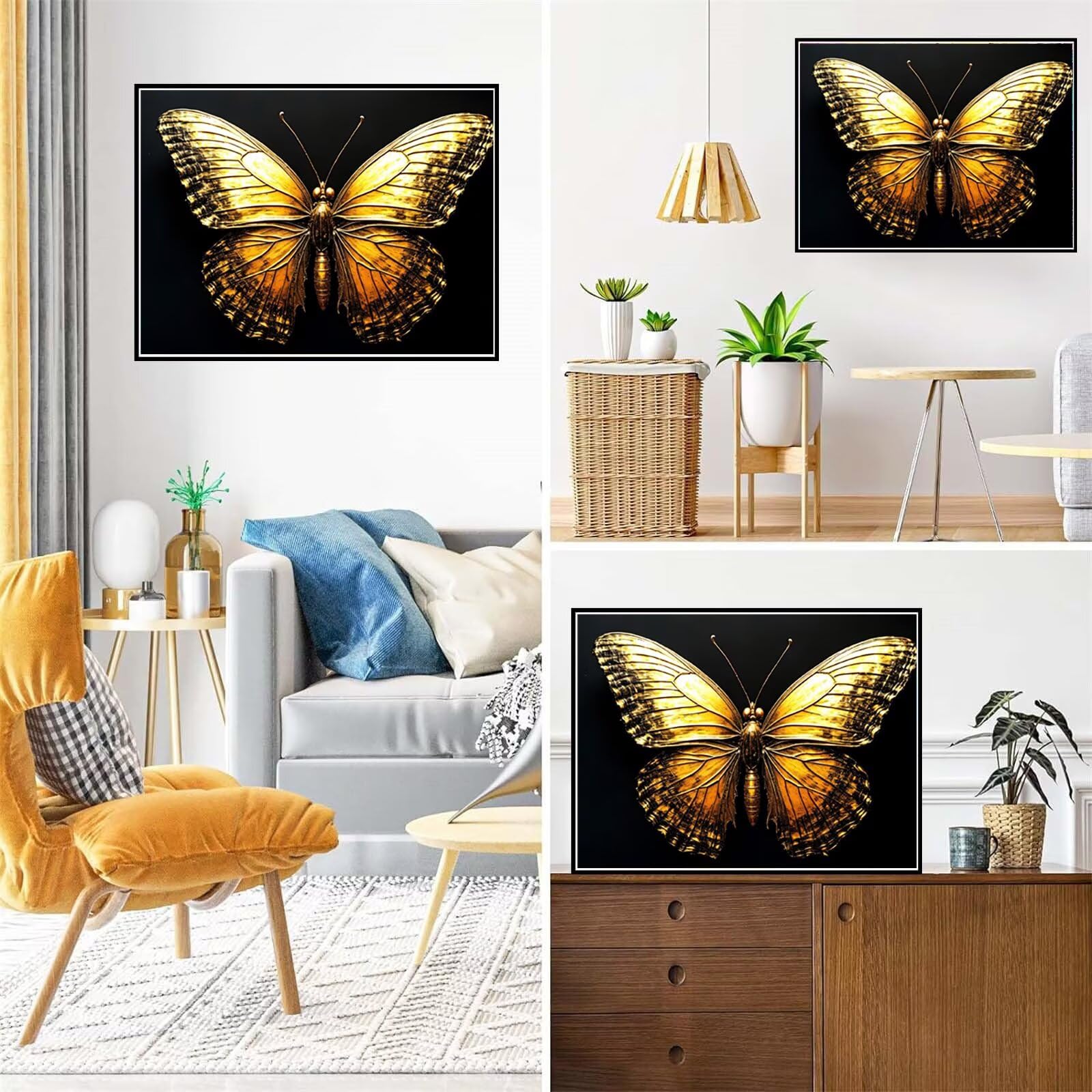 Diamond Painting Kit Completo Amarillo, Pintura Diamante 90 x 130 cm, B-224