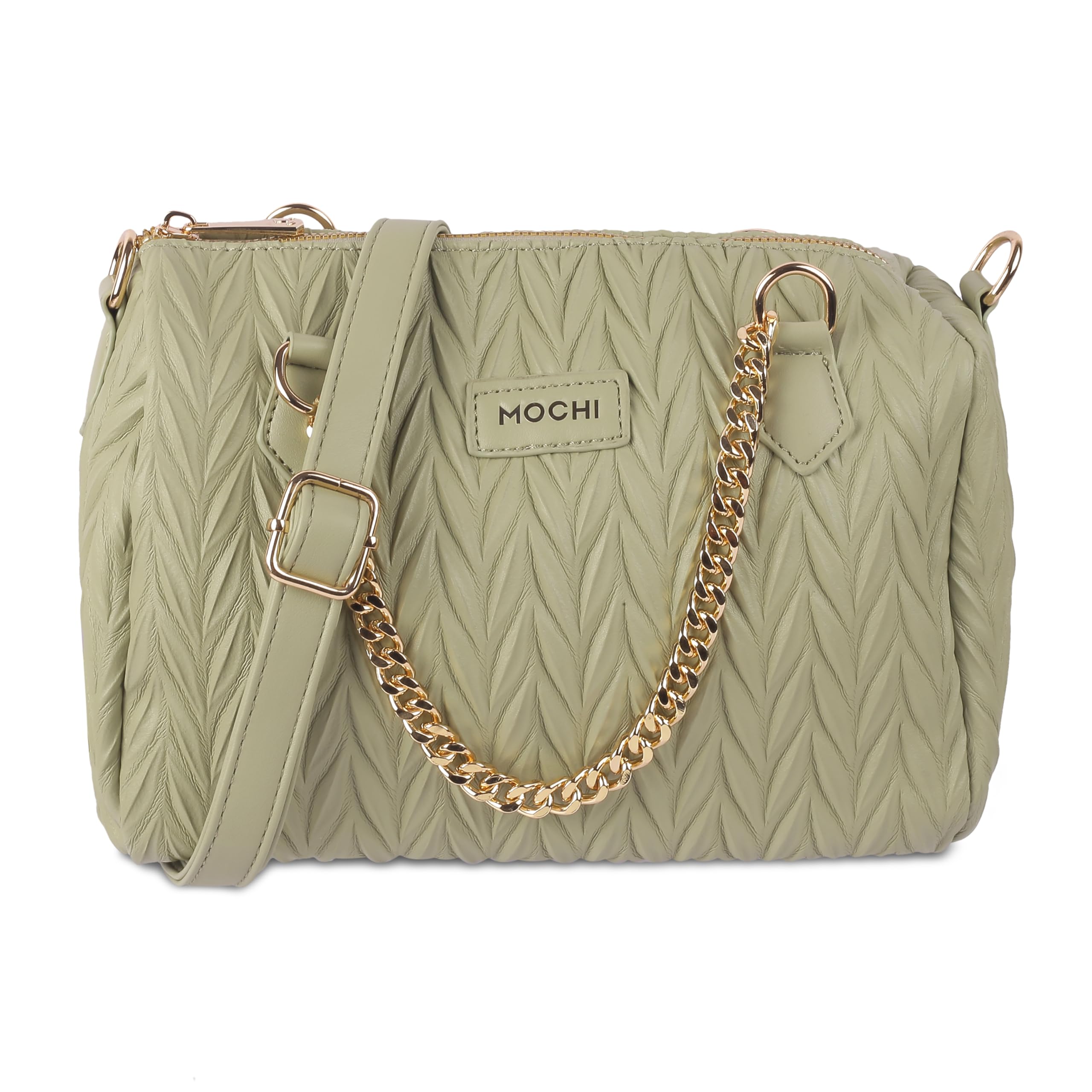 Mochi Women Green Stylish Premium Satchel Bag (66-221) (B0D7NSH2GQ) Amazon Price History, Amazon Price Tracker
