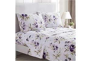Mellanni Madison Purple Queen Sheets Set - 4 Piece