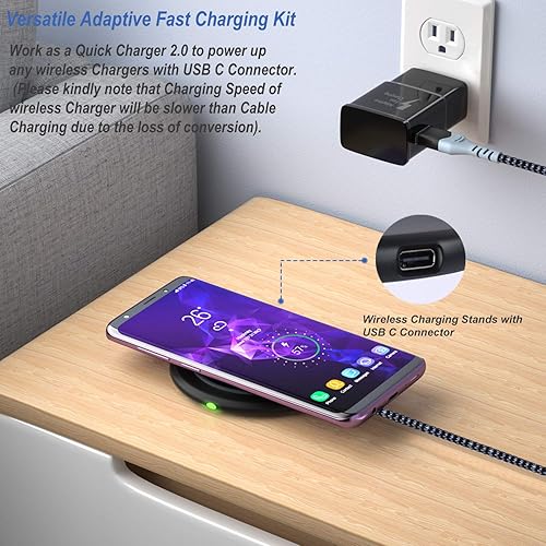 Miniatura 7 de Eversame - Cargador de pared USB C con cable, bloque de carga rápida tipo C de 10 pies + cable USB C de 6 pies compatible con Samsung Galaxy