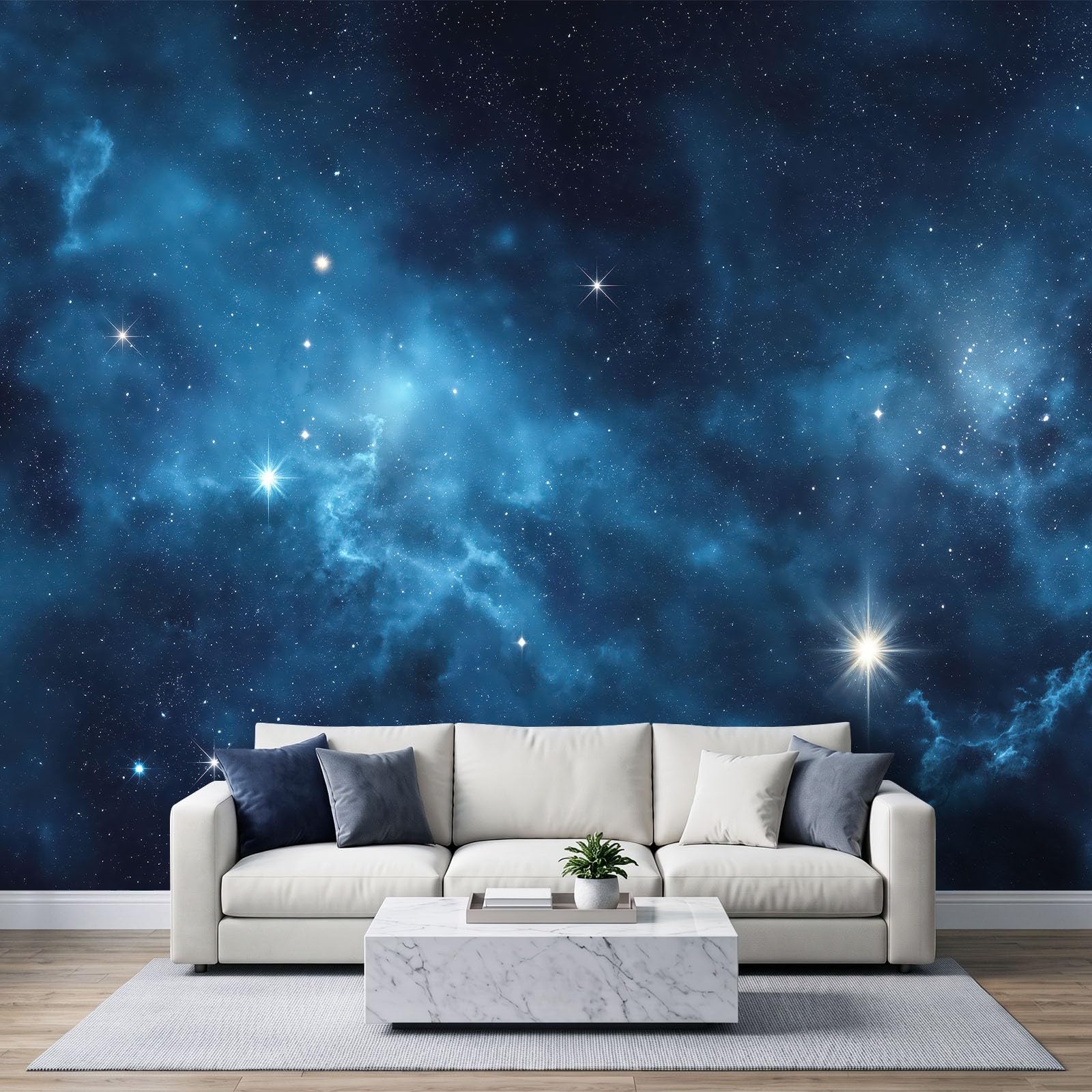 Générique Panoramiczna tapeta 400 x 280 cm Oniryczny wszechświat gwiaździste niebo mgławica włóknina XXL fototapeta dekoracja ścienna gobelin do salonu sypialnia - tapeta Trompe l'eil efekt 3D