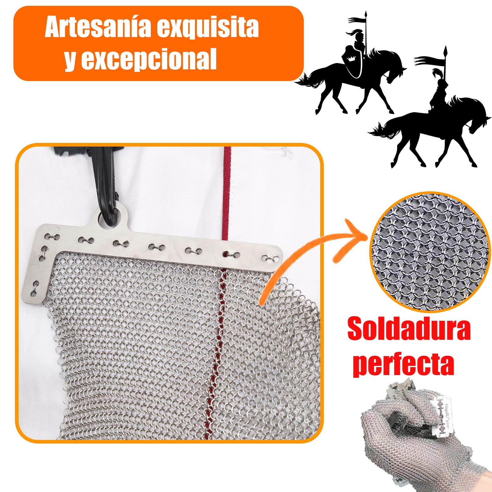 Delantal de malla resistente a los cortes,babero de trabajo de seguridad y delantal resistente a puñaladas,Inoxidable 316,Correas De Hombro Ajustables,Puñaladas Para Carniceros