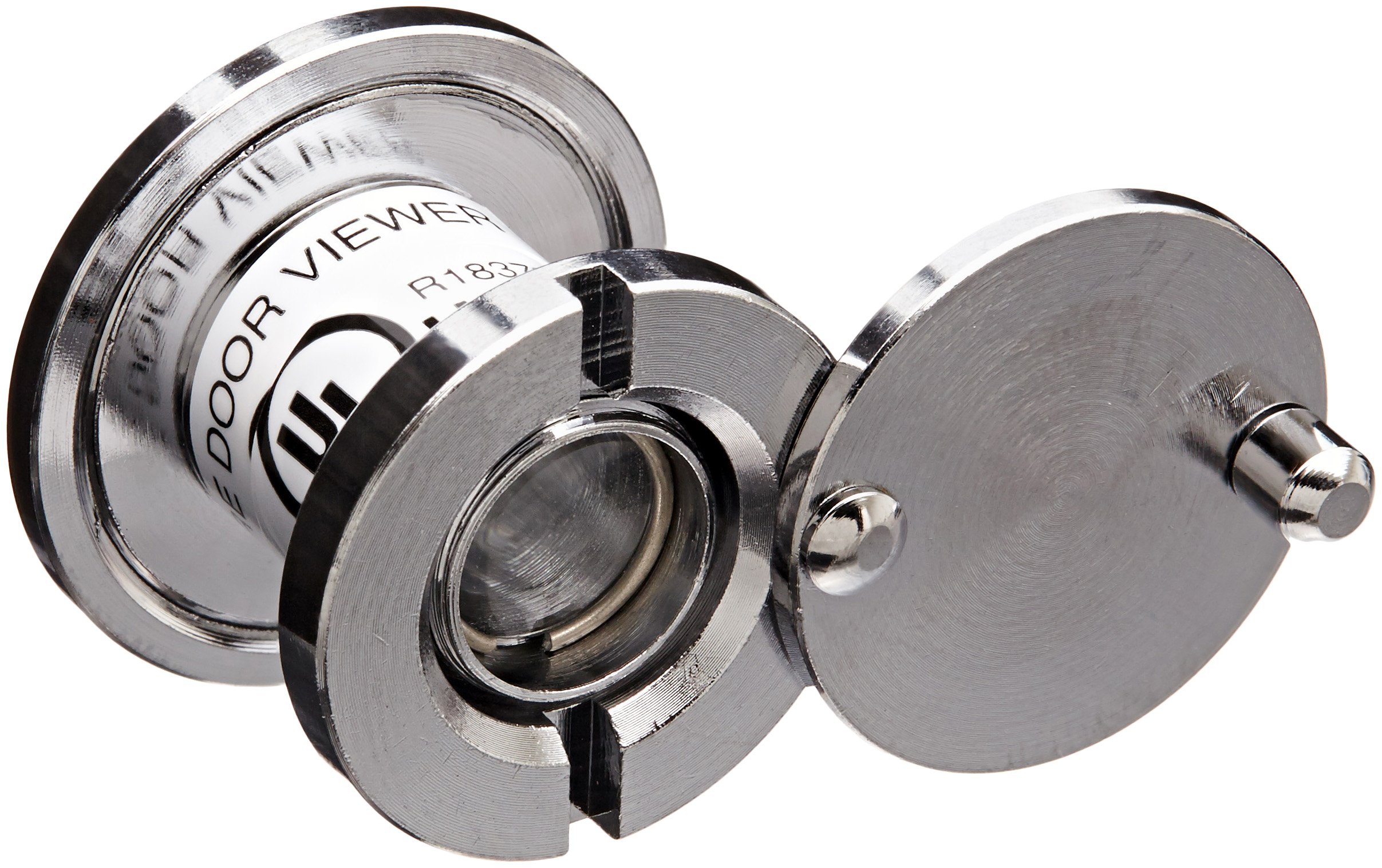 Rockwood 628.CRM Brass UL Listed 190-degree Door Viewer with Heavy